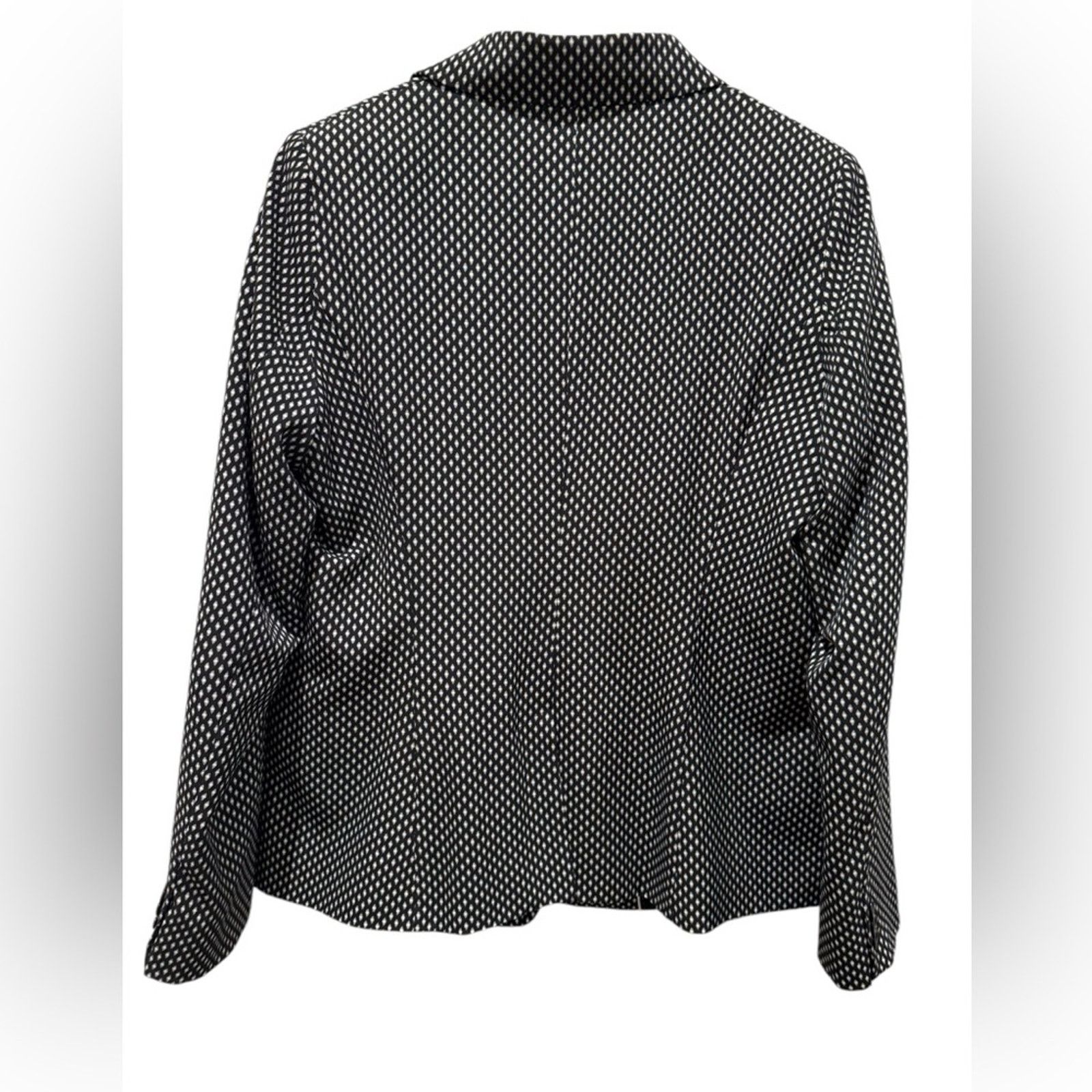 Max Mara MaxMara Bebbio Two-Button Diamond Print Blazer Jacket 14 Size L / US 10 / IT 46 - 4 Thumbnail