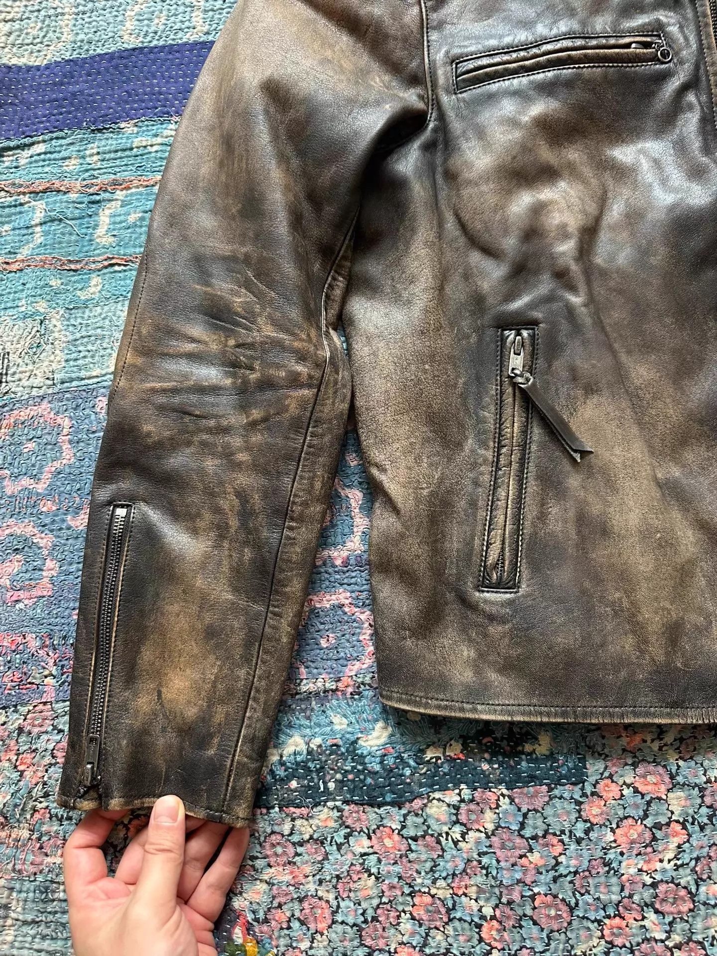 Polo Ralph Lauren Polo Ralph Lauren RRL Distressed Leather Biker Jkt Size US M / EU 48-50 / 2 - 3 Thumbnail