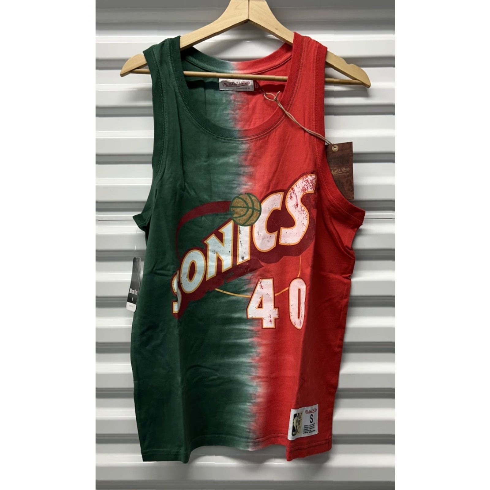 Mitchell & Ness NEW Men Mitchell&Ness NBA Seattle Supersonics #40 Shawn Kemp Faded Jersey Size S Size US S / EU 44-46 / 1 - 2 Thumbnail