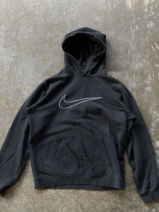 Nike center discount swoosh hoodie black