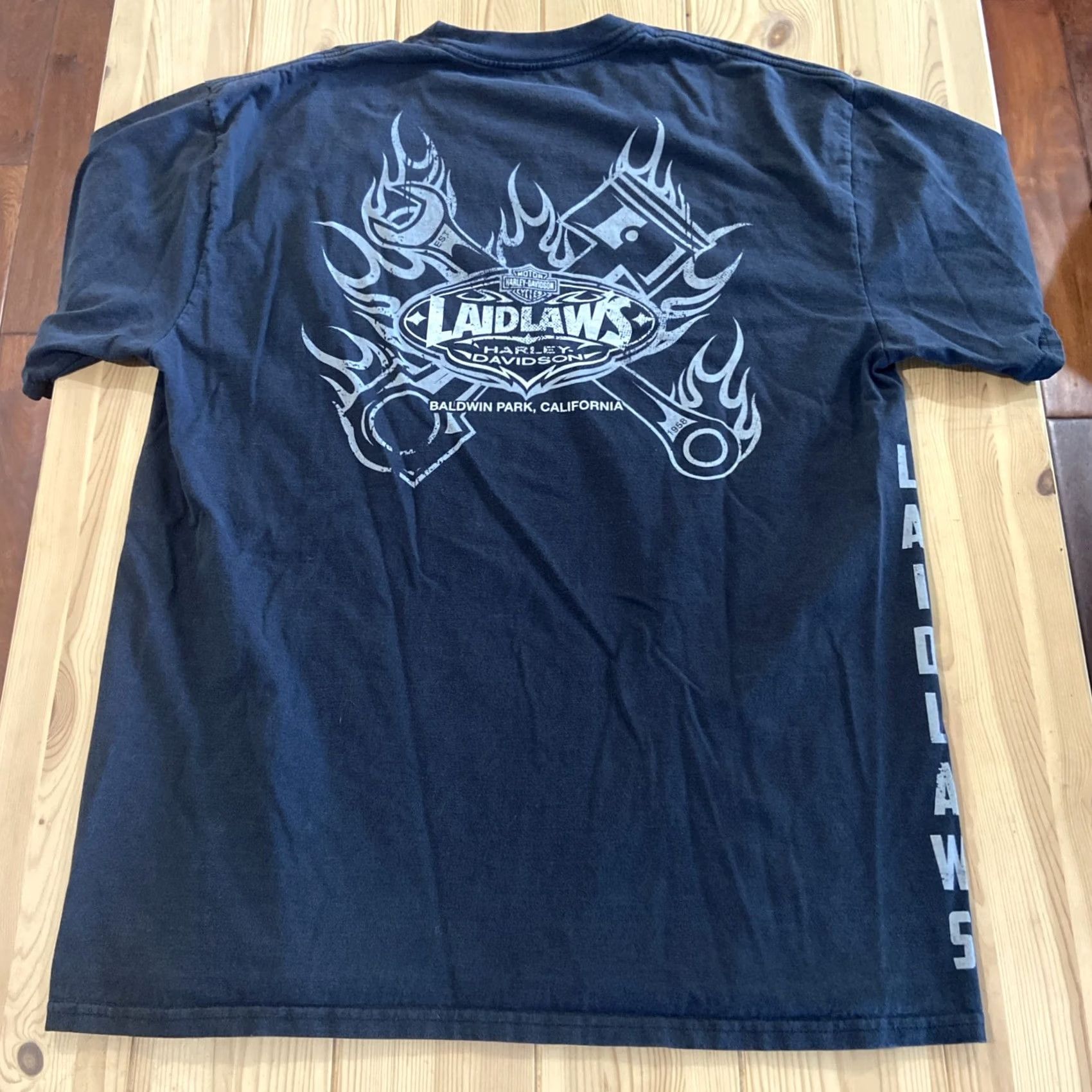 Harley Davidson VINTAGE Harley-Davidson Shirt Mens XL Crew Neck Short Sleeve Black 100% Cotton T-Shirt Biker Motorcycle USA Size US XL / EU 56 / 4 - 5 Thumbnail