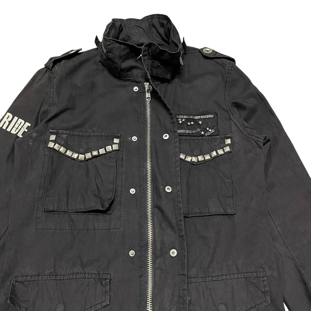Japanese Brand Glad News Studded Punk Jacket Ifsixwasnine lgb style Size US S / EU 44-46 / 1 - 9 Thumbnail
