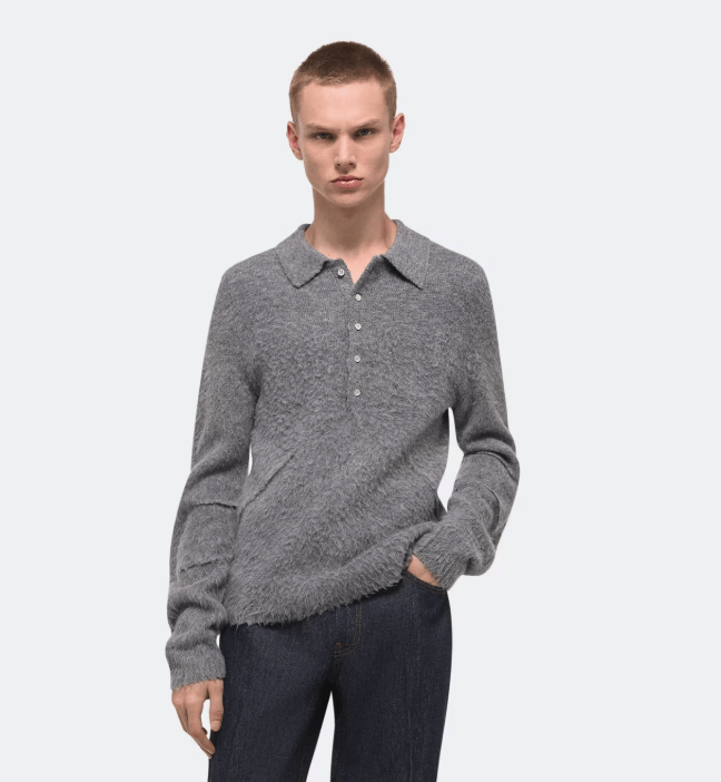 Helmut Lang Helmut Lang Apex Brushed Polo Sweater Size US XXL / EU 58 / 5 - 1 Thumbnail