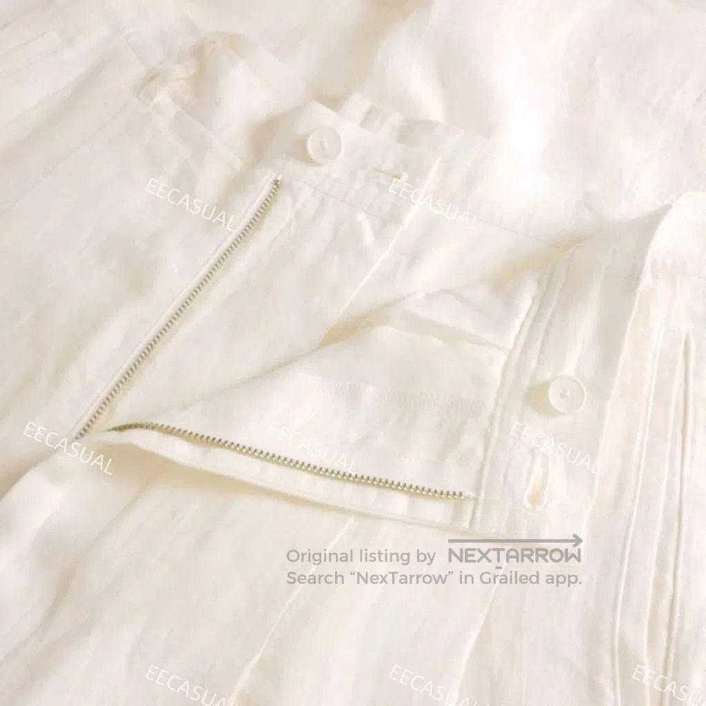 Ground Y Yohji Yamamoto White Linen Wide. Size 27" / US 4 / IT 40 - 6 Thumbnail