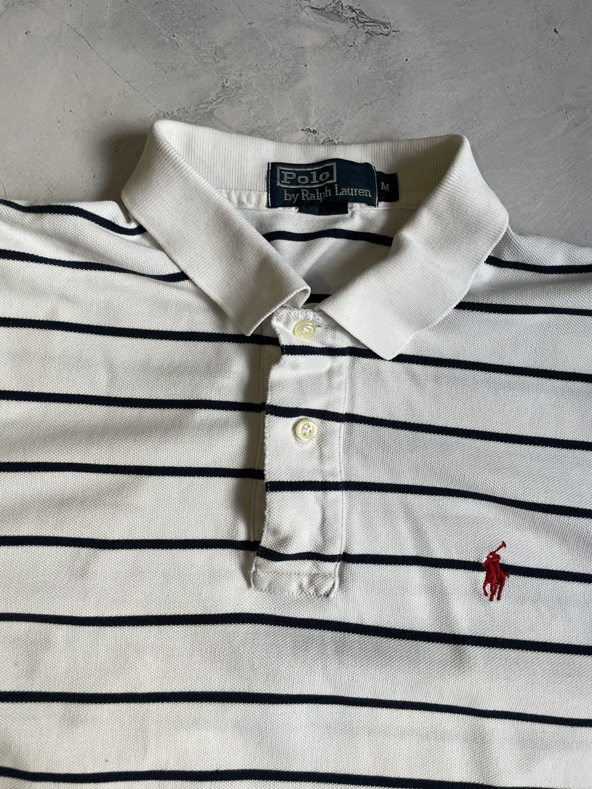 Polo Ralph Lauren × Ralph Lauren × Vintage Vintage Ralph Lauren Striped Polo Shirt Tee Size US M / EU 48-50 / 2 - 5 Thumbnail