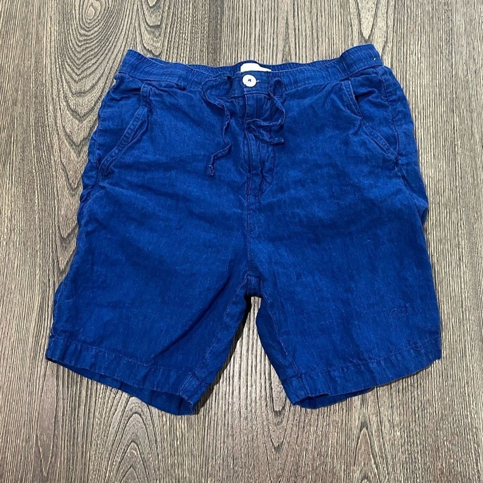 Vintage Porter & Ash Mens Linen Bermuda Shorts Mid Rise Elastic S Size US 30 / EU 46 - 1 Thumbnail