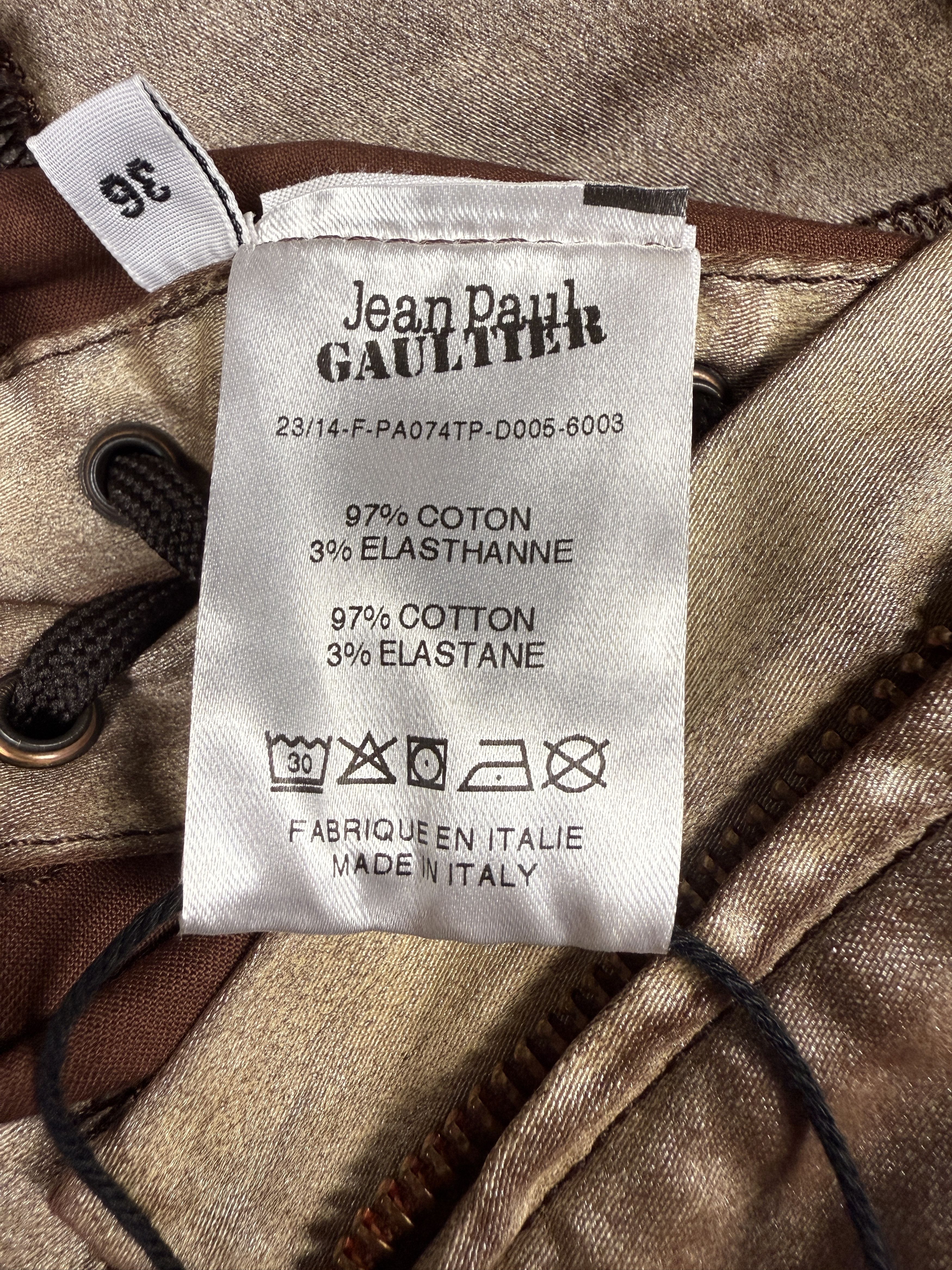 Jean Paul Gaultier × KNWLS $875 Jean Paul Gaultier KNWLS Low Waist Laced Straight Pants Size 25" / US 0 / IT 36 - 8 Thumbnail