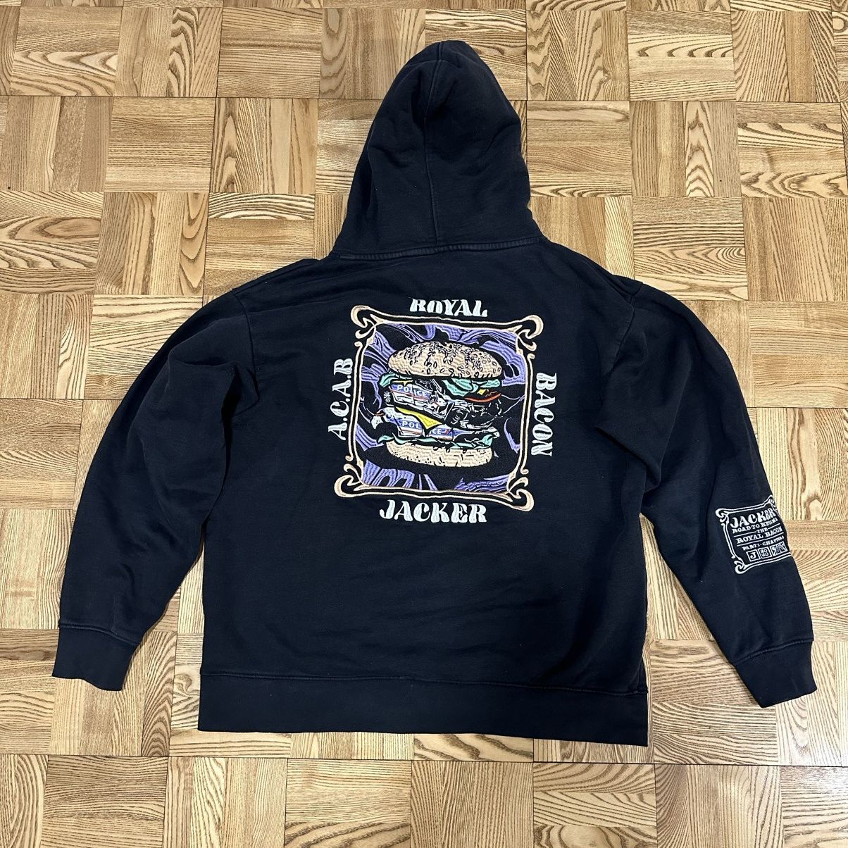 Other JACKER Black Graphic Pullover “Royal Bacon” Hoodie Size US M / EU 48-50 / 2 - 1 Thumbnail