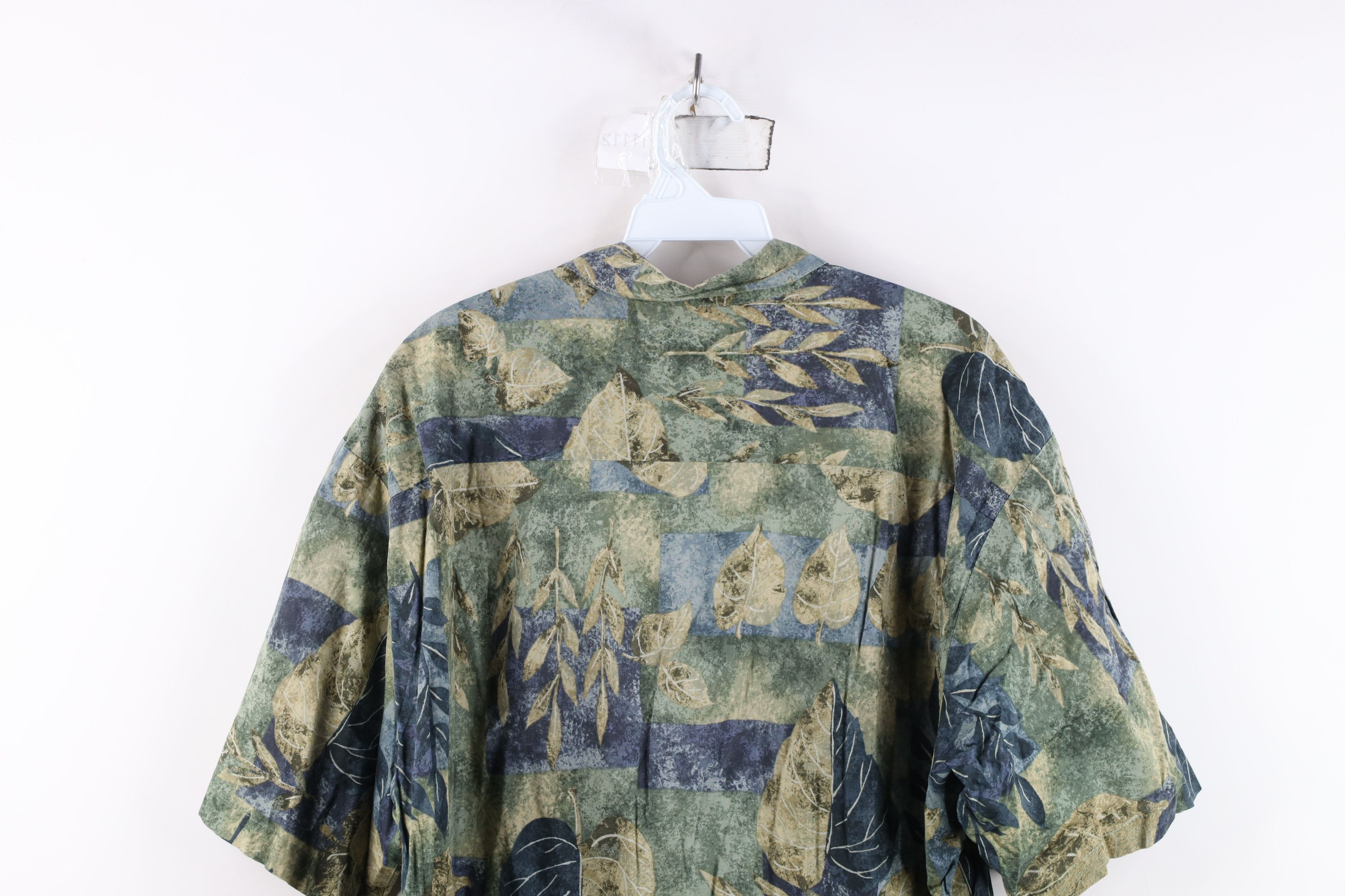 Vintage Vintage 90s Y2K Streetwear Leaf Luau Hawaiian Button Shirt Size US XL / EU 56 / 4 - 11 Thumbnail