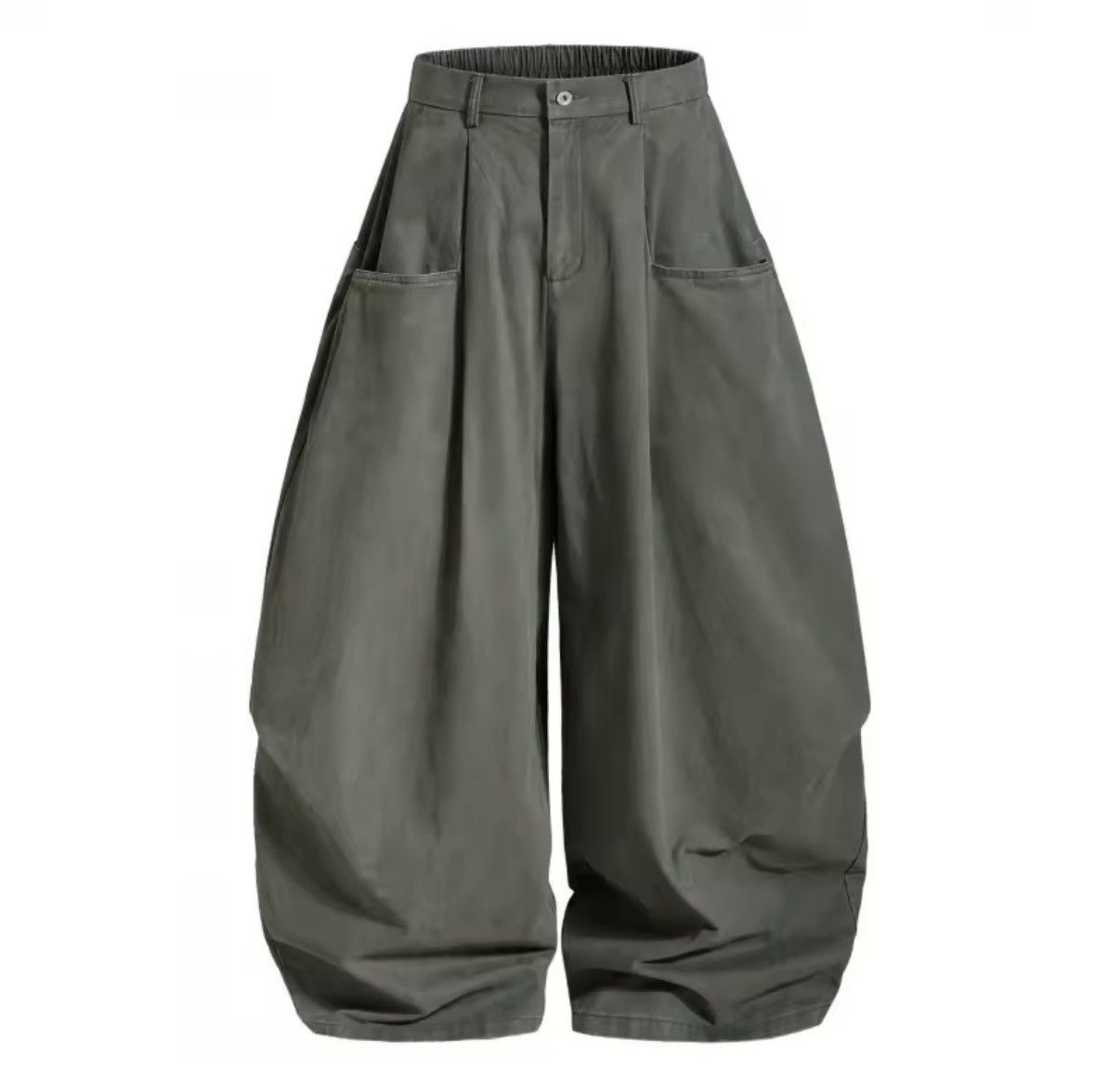 Japanese Brand Khaki Baggy Pockets Loose Wide Leg Vintage Style Pants Size US 31 - 2 Thumbnail