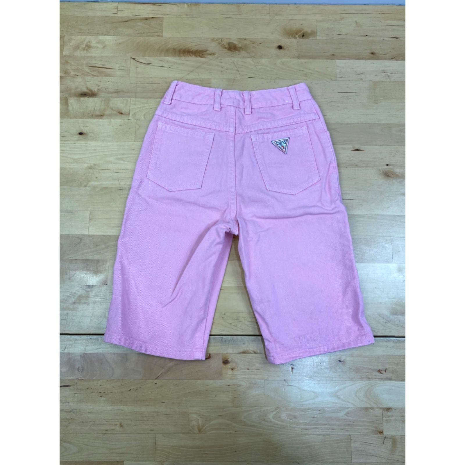 Guess VINTAGE GUESS Denim Shorts Juniors 8 Pink 9" Inseam Casual USA Mom Womens Size 30" / US 8 / IT 44 - 7 Thumbnail
