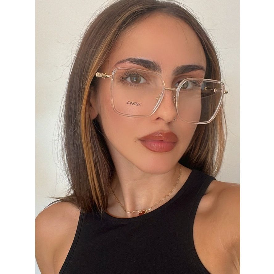 NEW Versace VE1294D Clear Gold Square Eyeglasses Frames