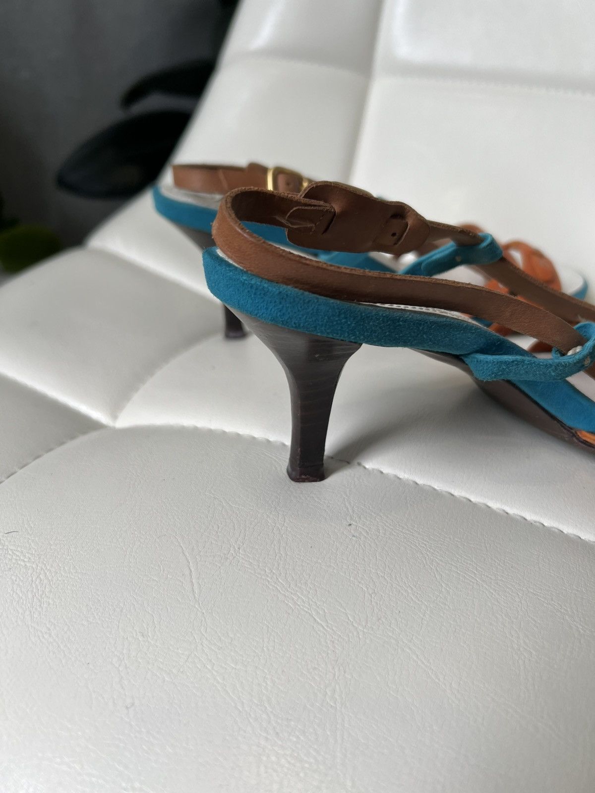 Celine Celine Leather Strappy Kitten Heel Sandals Size 37 Size US 7 / IT 37 - 6 Thumbnail
