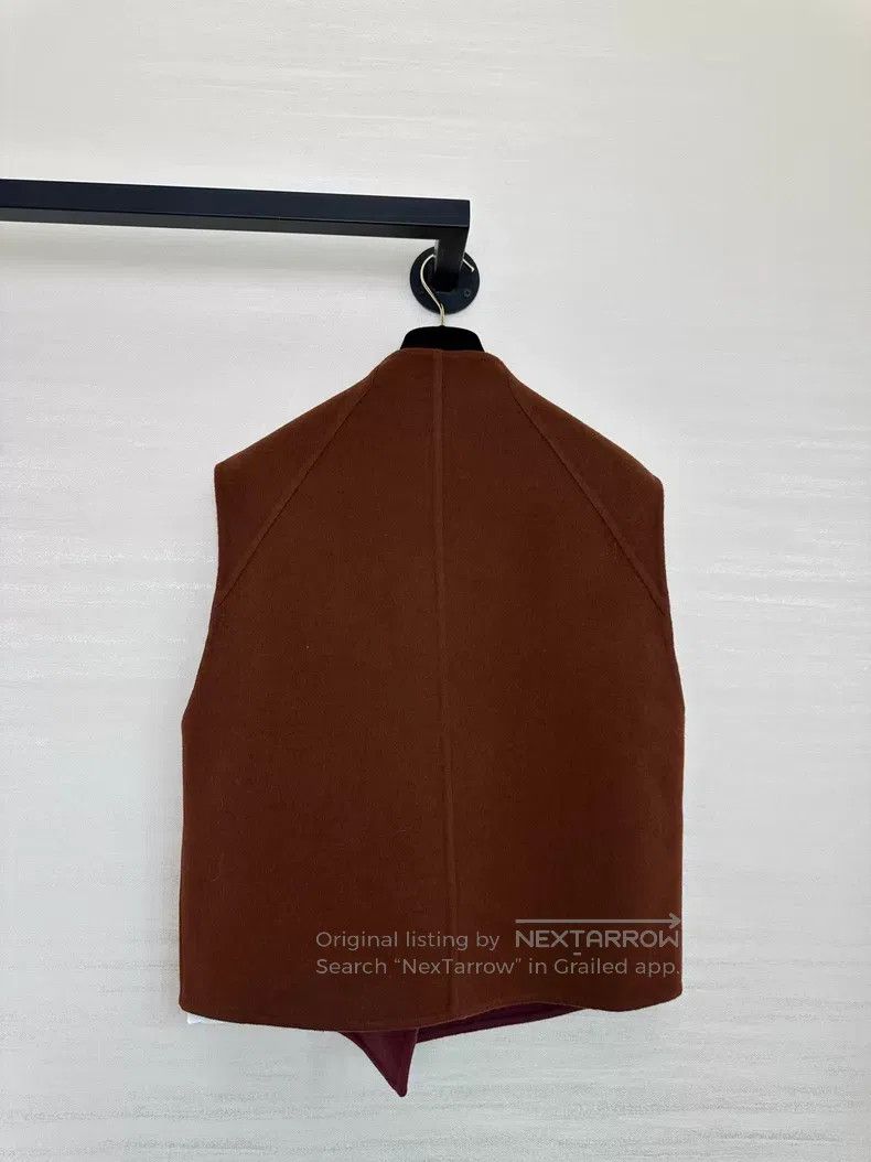 Hermes Hermes Brown and red cashmere vest Size XXS / US 00 / IT 34 - 5 Thumbnail