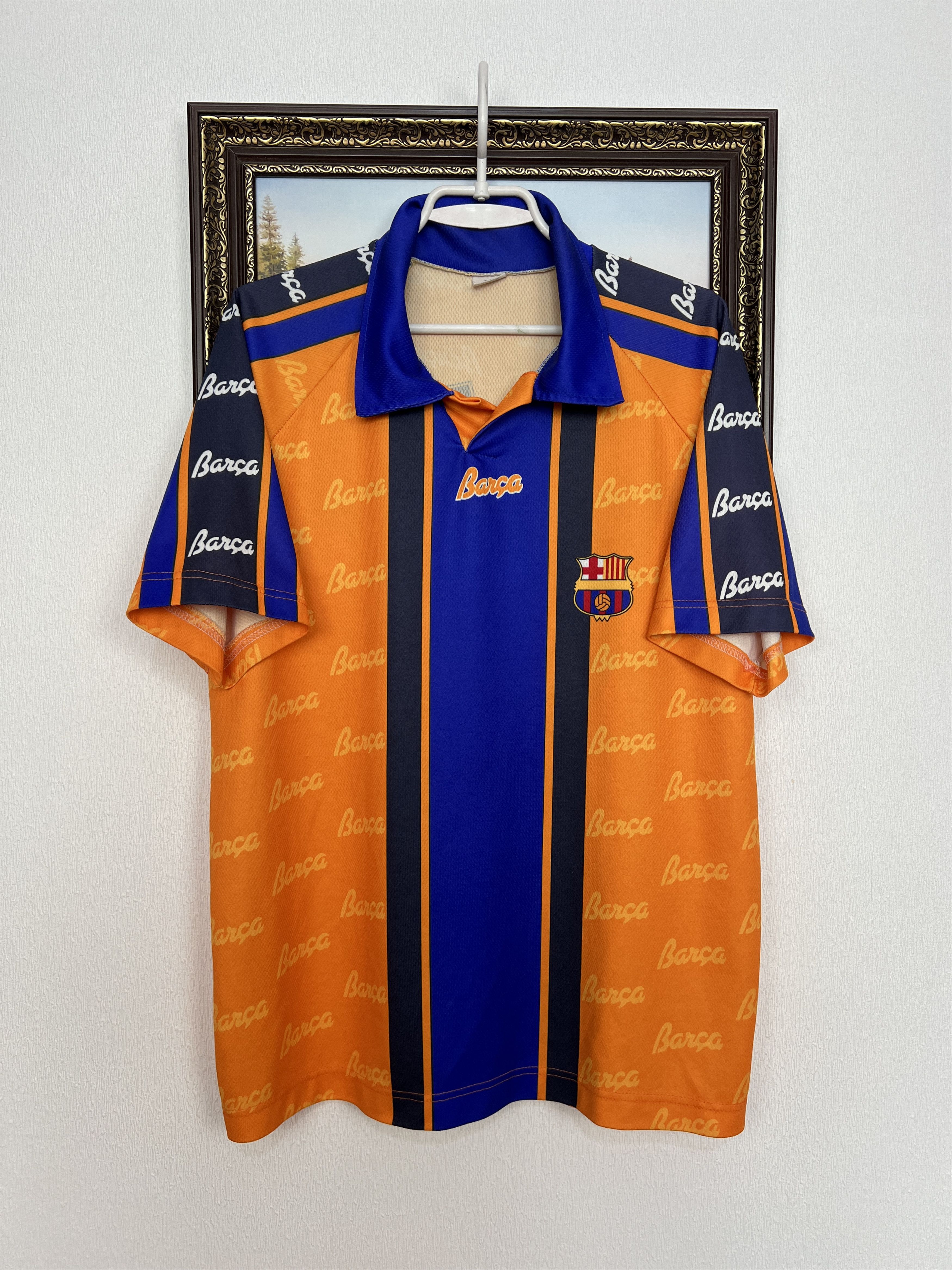 Vintage Barcelona football shirt Soccer Replica Jersey De La Pena Size US L / EU 52-54 / 3 - 1 Thumbnail