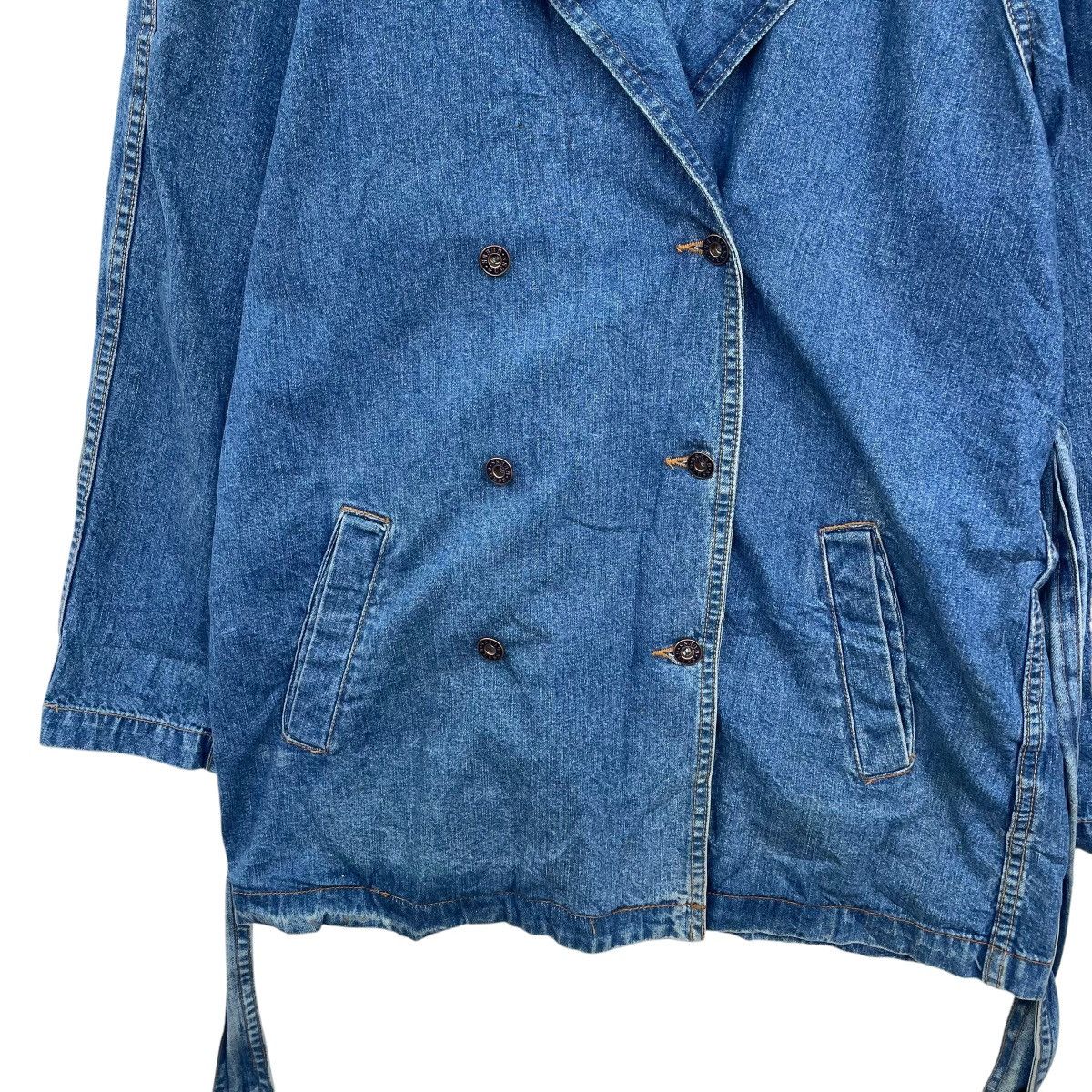 Guess 💥Vintage Guess Jeans Belted Denim Jacket Made In Usa Size M / US 6-8 / IT 42-44 - 4 Thumbnail