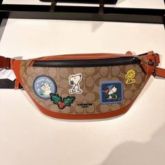 NWT Coach X Peanuts Graham Structured Tote In Signature Canvas With Patches