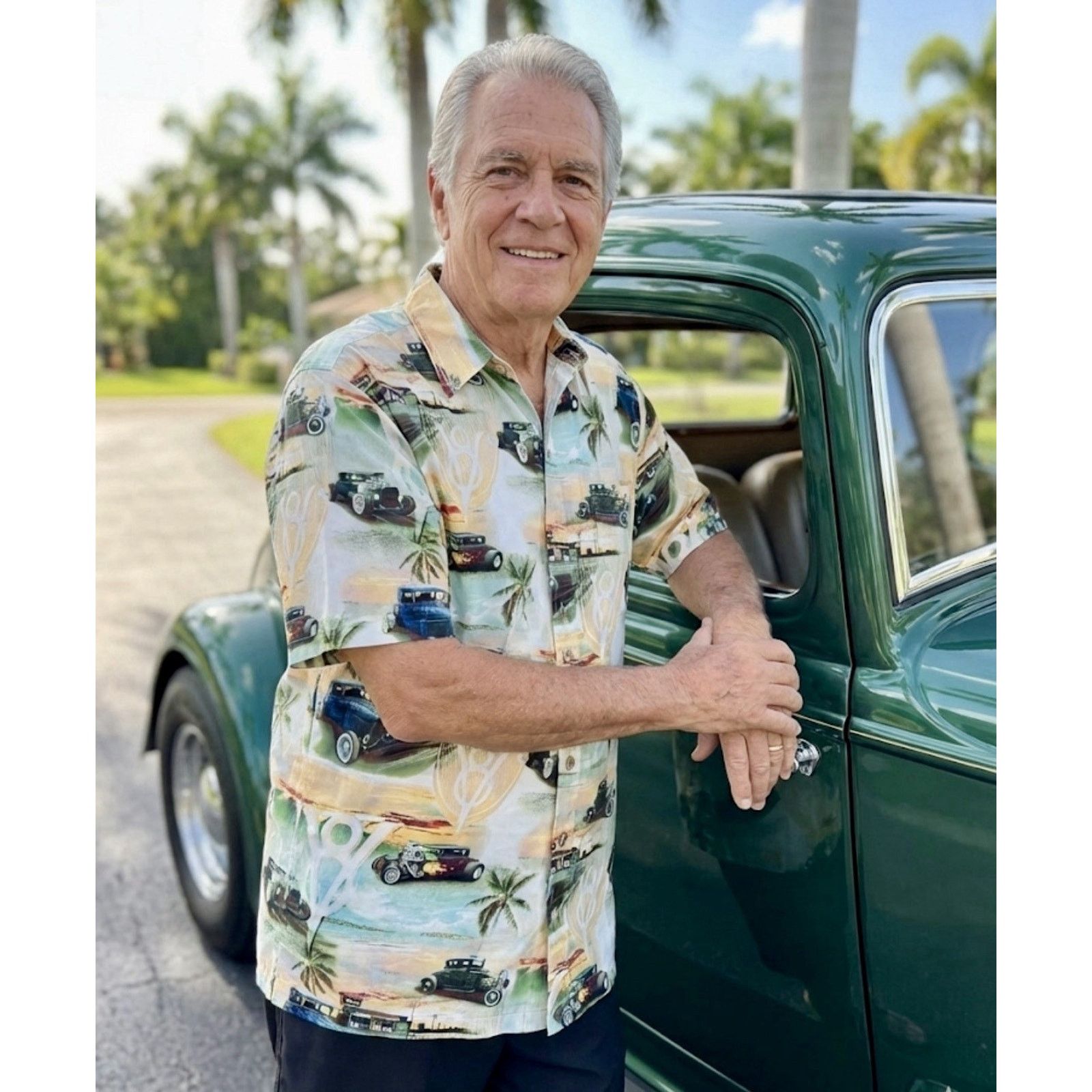Other Newport Blue Hawaiian Shirt Classic Hot Rod Button Up Men's Size US L / EU 52-54 / 3 - 1 Thumbnail