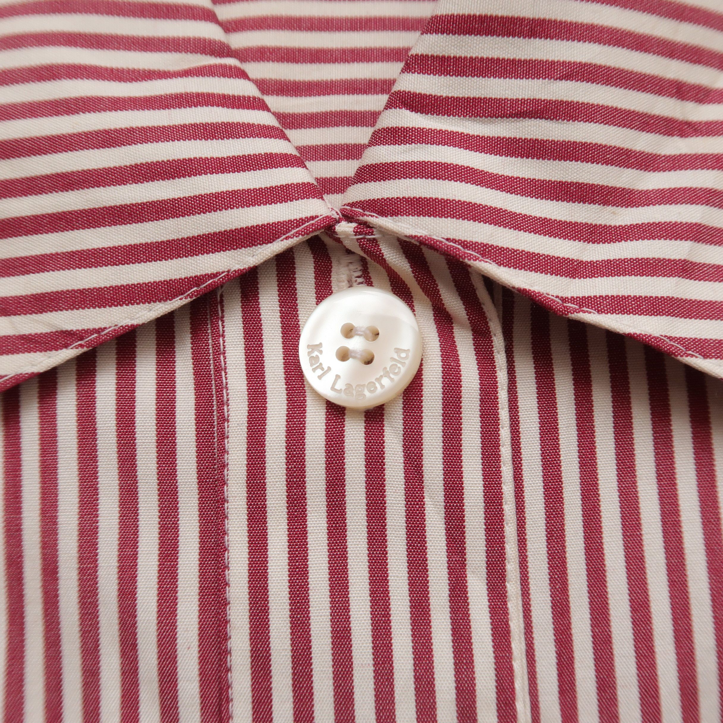 Japanese Brand 1990s Karl Lagerfeld Stripe Party Shirt Laces Size US M / EU 48-50 / 2 - 5 Thumbnail