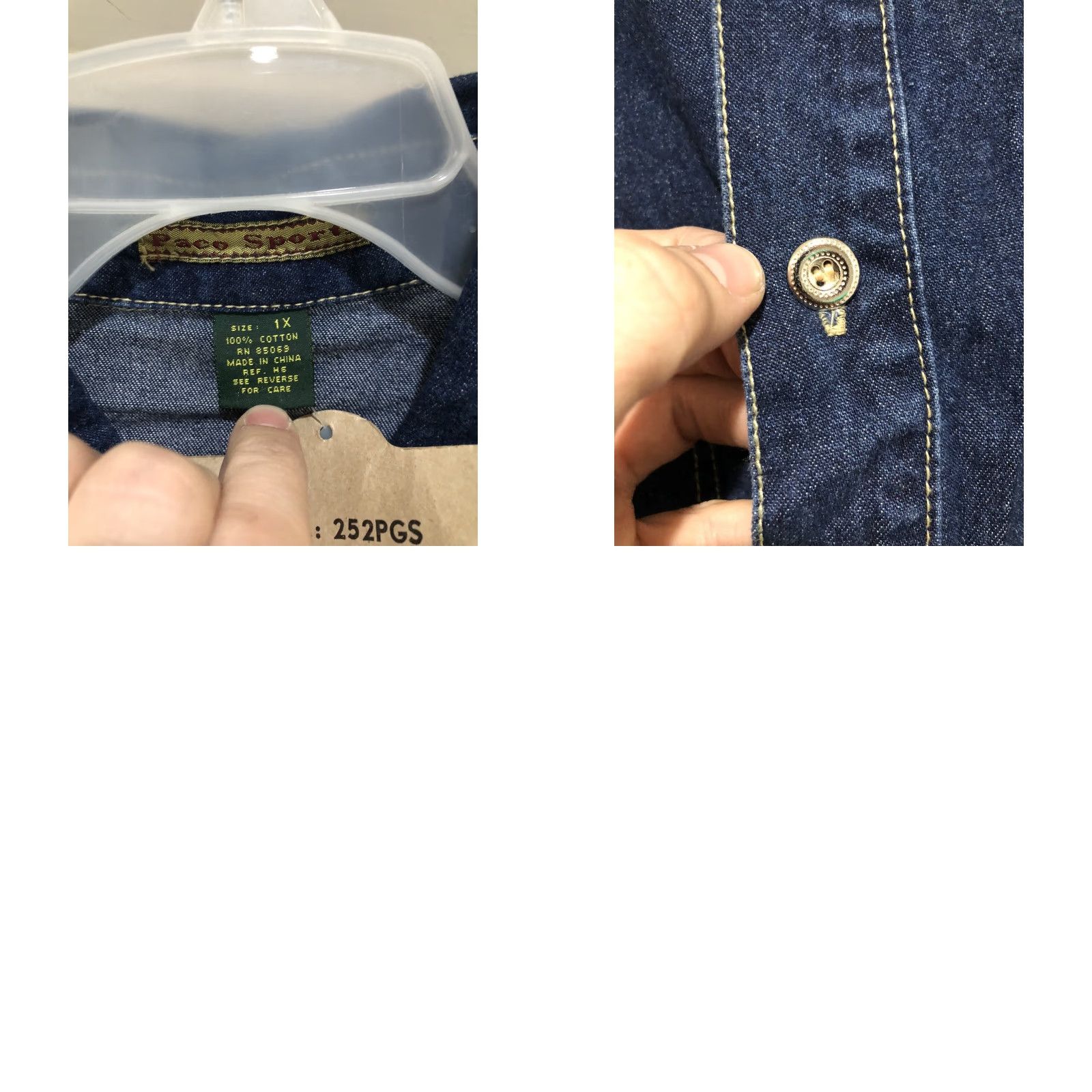 Vintage VINTAGE Paco Sport Big Logo Embroidered Dark Denim Jean Jacket XL Streetwear Jacket Mens 90s Size US 36 / EU 52 - 8 Thumbnail