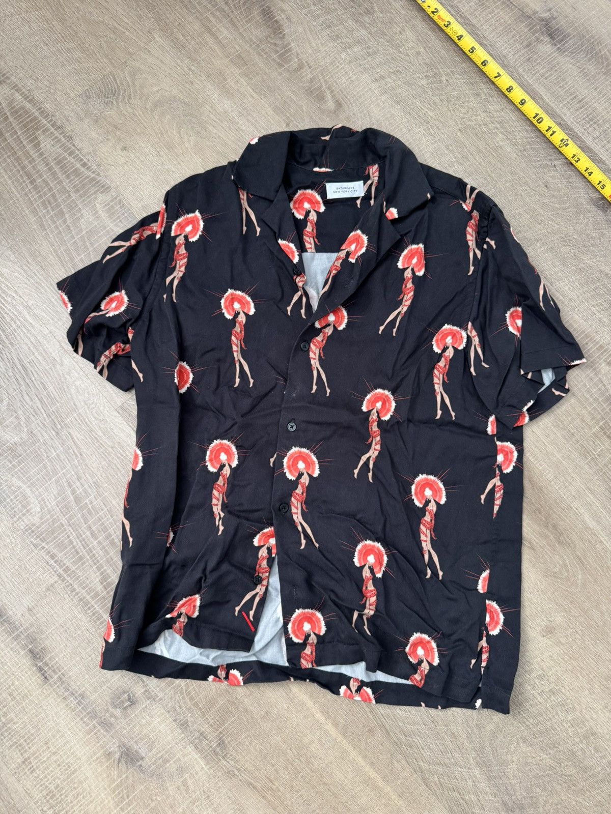 Saturdays NYC Dancer Open Collar Short Sleeve Shirt Size US M / EU 48-50 / 2 - 1 Thumbnail