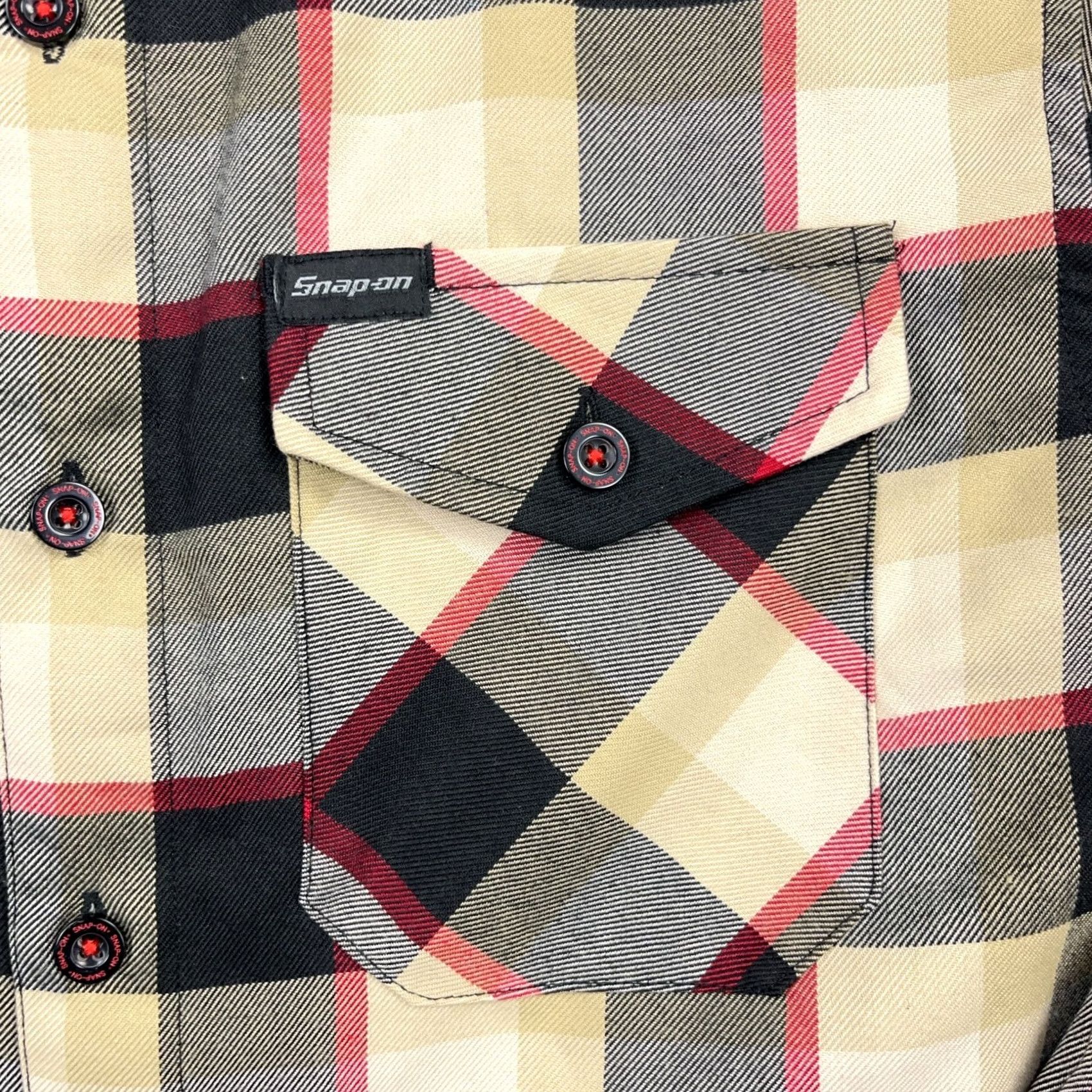 Vintage Dixxon Flannel Button-Up Shirt Men M Tan Black Plaid 90s Vintage Theme Limited Edition Wo Ghost Busters Pocket Size US M / EU 48-50 / 2 - 6 Thumbnail