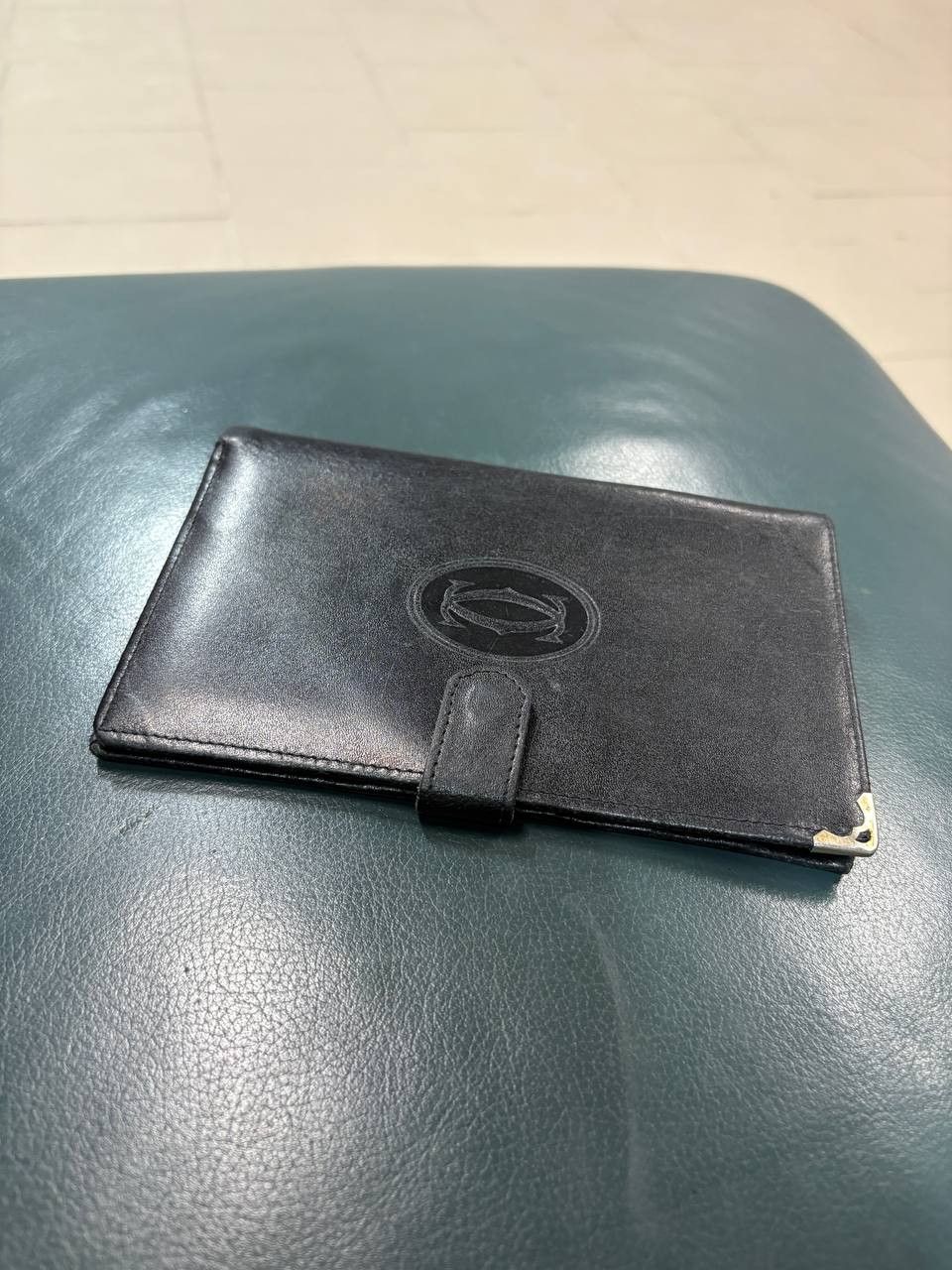 Cartier Vintage Cartier Black Leather Long Bifold Wallet Card Holder Size ONE SIZE - 2 Thumbnail