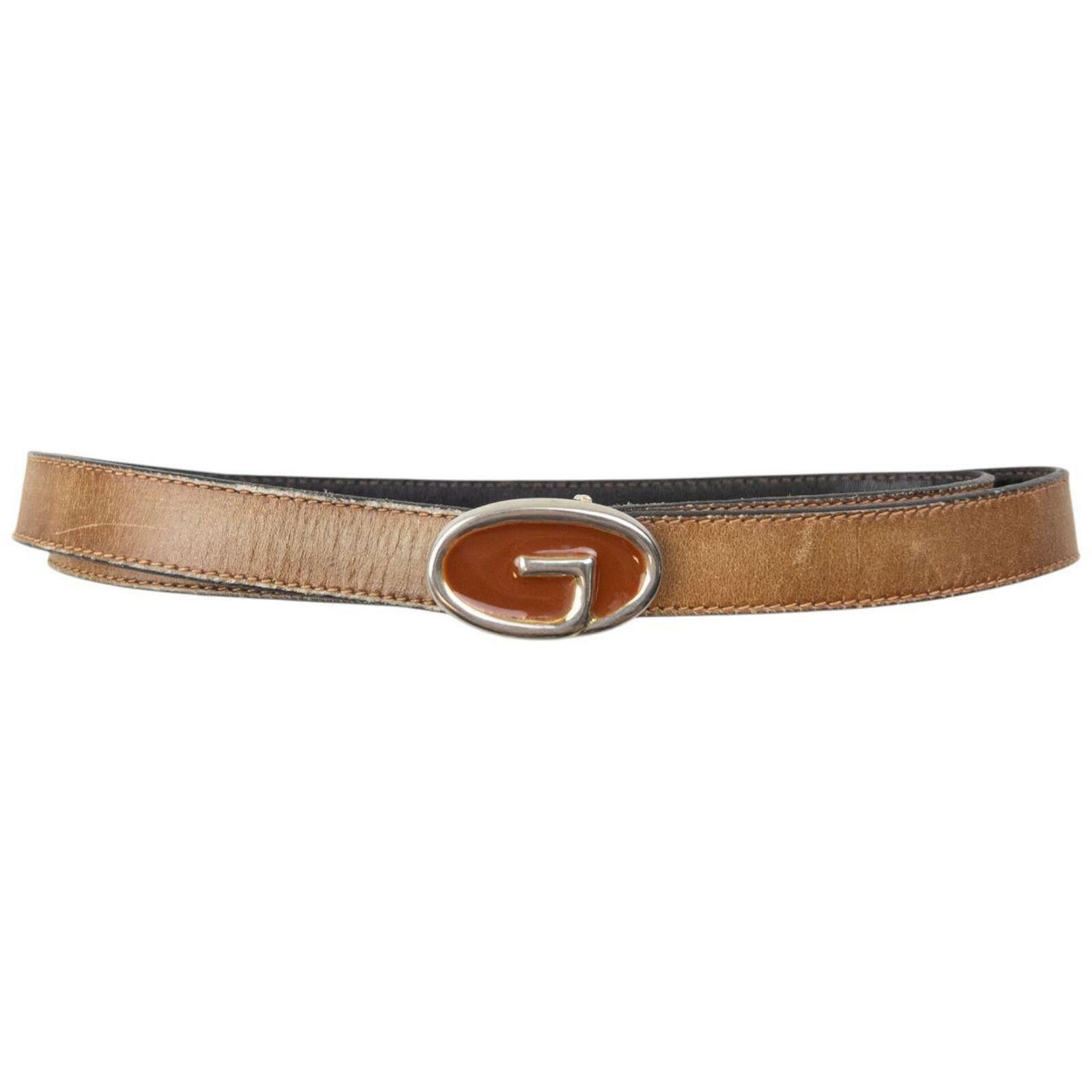 Gucci Vintage 80s Gucci Leather Belt Size S Size ONE SIZE - 1 Thumbnail