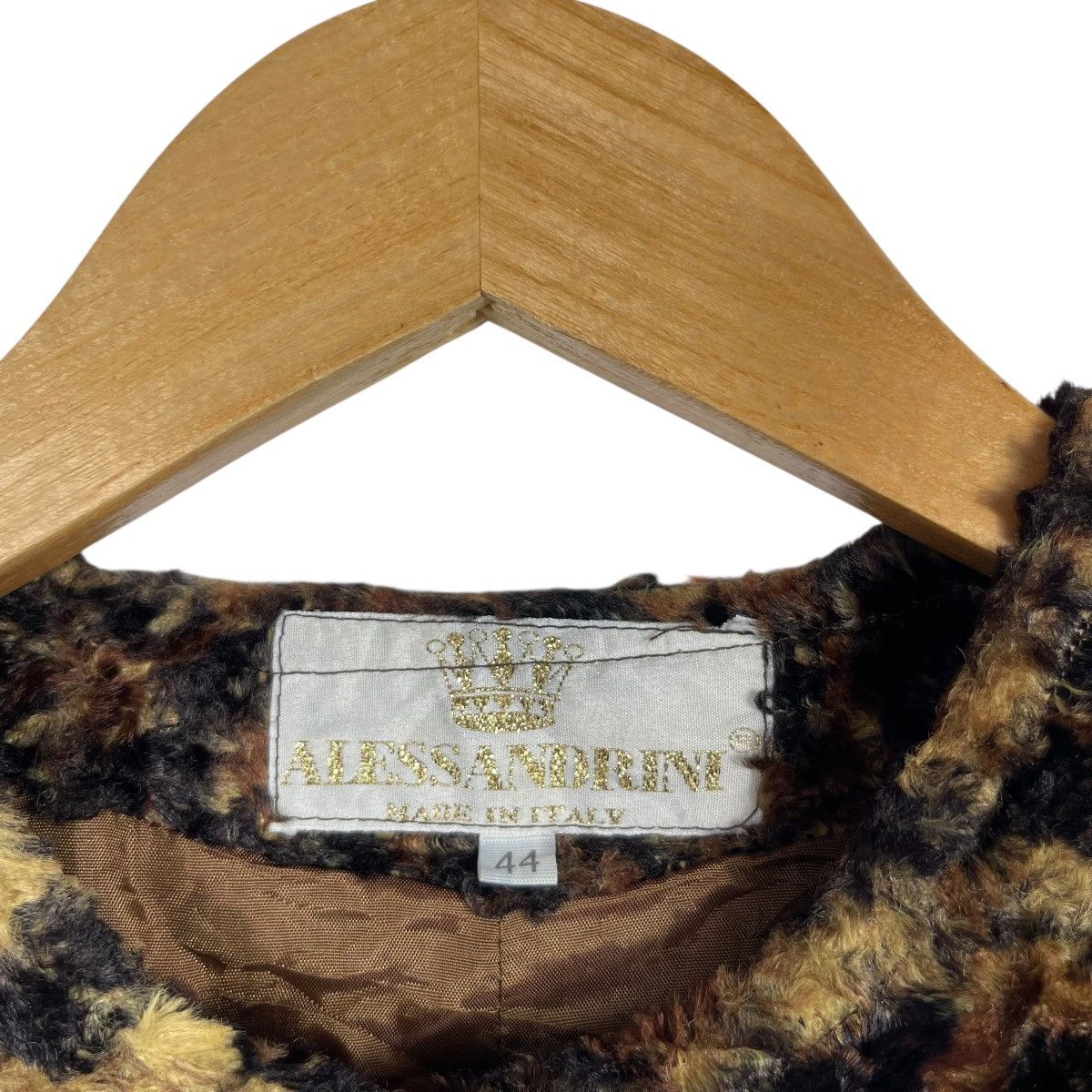 Daniele Alessandrini Alessandrini Leopard Faux Fur Button Jacket Made in Italy Size L / US 10 / IT 46 - 3 Thumbnail