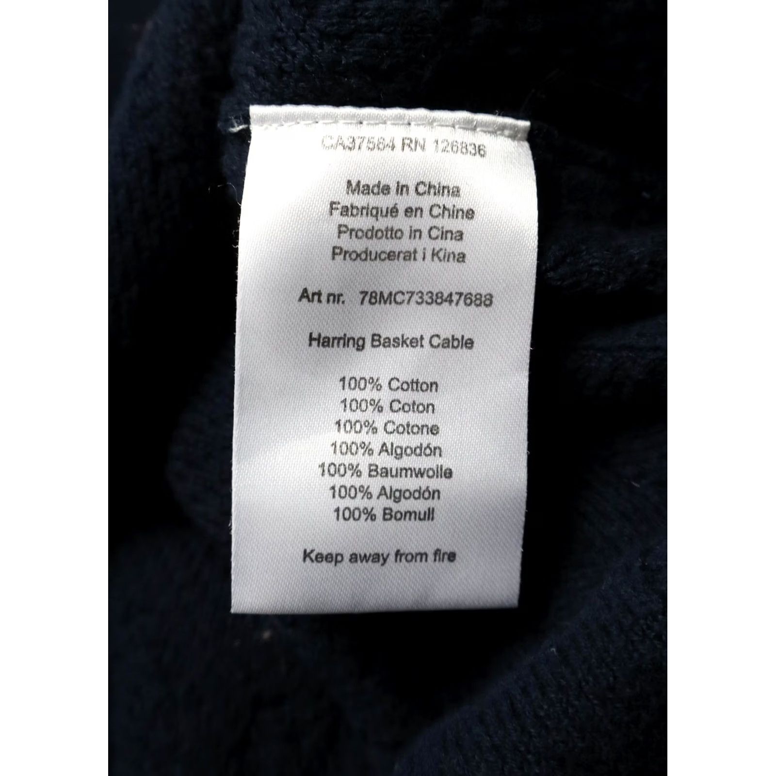 J.Lindeberg J. Lindeberg Harring Basket Cable Jumper Men's MEDIUM Navy Blue Crew Neck Pullover Knit Shirt Size US M / EU 48-50 / 2 - 8 Thumbnail