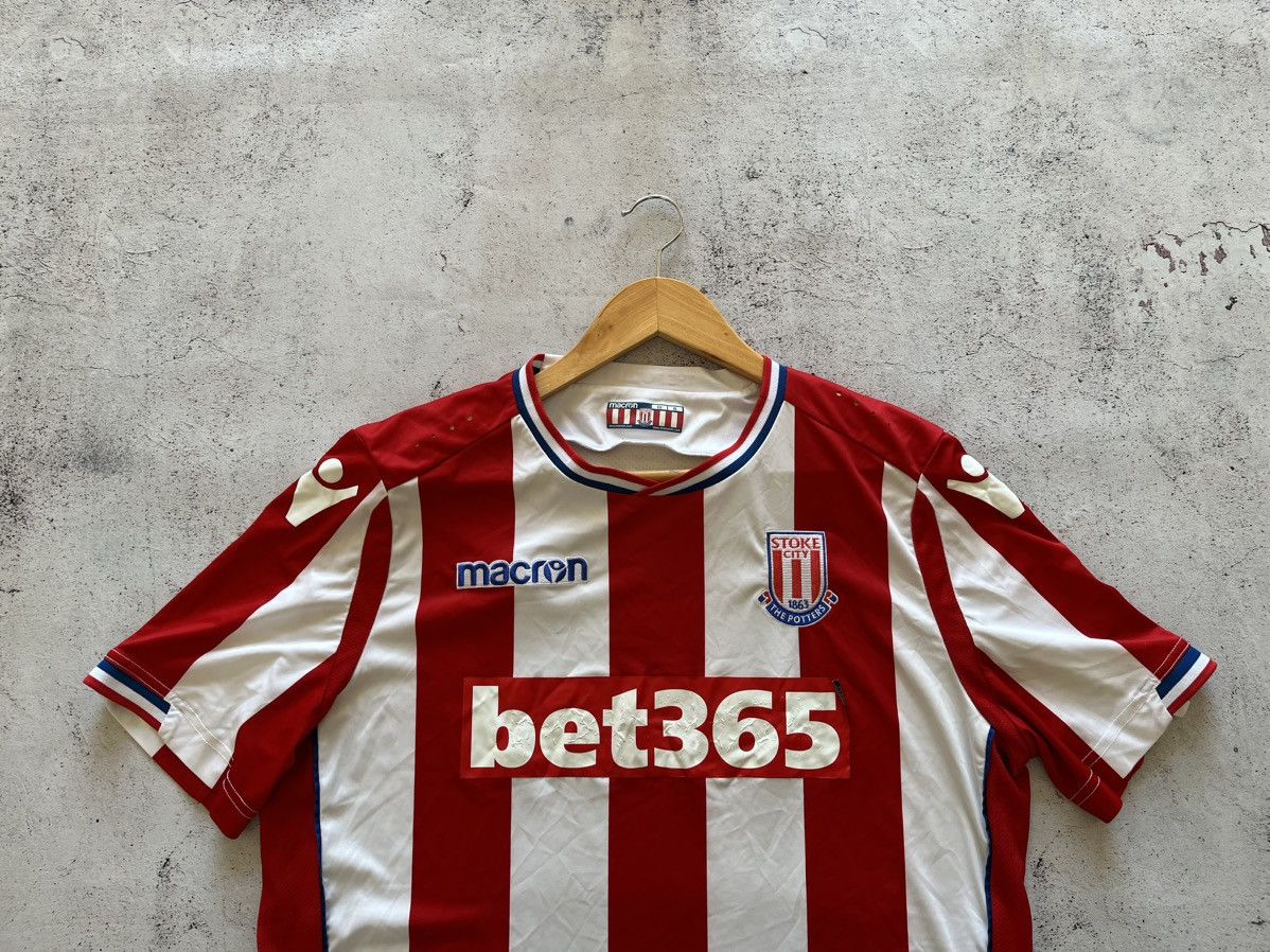 Macron MACRON STOKE CITY 2020/2021 HOME SOCCER JERSEY,FOOTBALL Size US XL / EU 56 / 4 - 2 Thumbnail