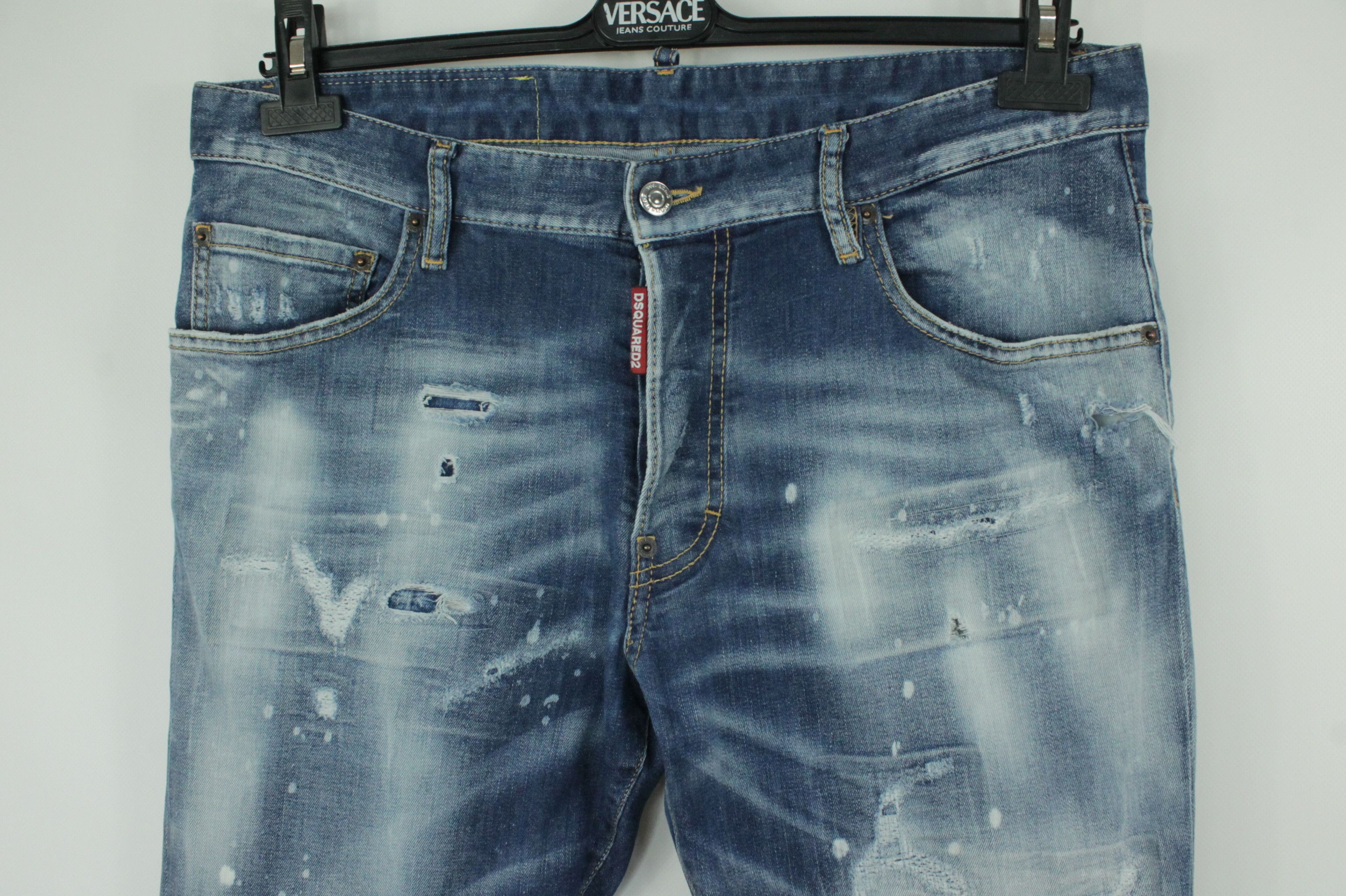 Dsquared2 Dsquared2 Skater Jeans Regular Fit Distressed Blue Denim Size US 36 / EU 52 - 2 Thumbnail