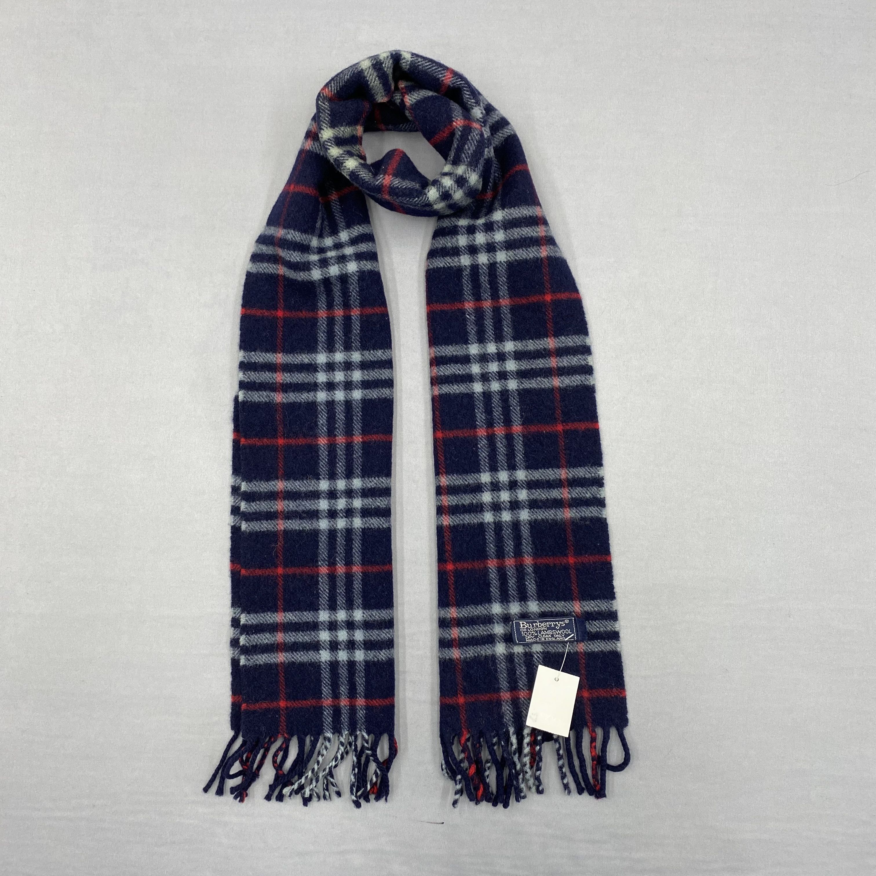 Burberry Vintage Burberrys Scarf Nova Check Muffler Wool Scarves Size ONE SIZE - 1 Thumbnail