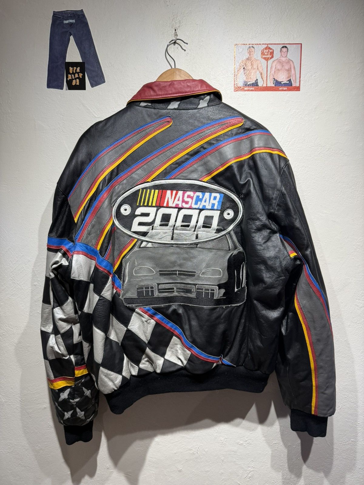 Jeff Hamilton Vintage Jeff Hamilton Nascar Leather jacket Size US L / EU 52-54 / 3 - 2 Thumbnail