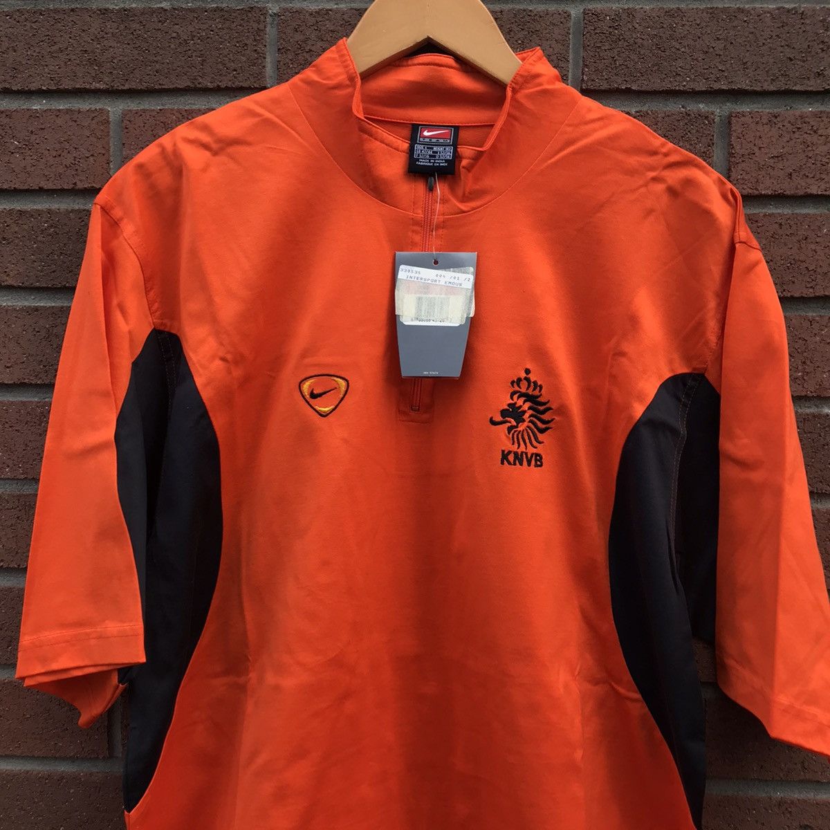 Nike × Vintage Vtg 90s Nike The Netherlands training polo jersey NWT Sz L Size US L / EU 52-54 / 3 - 3 Thumbnail
