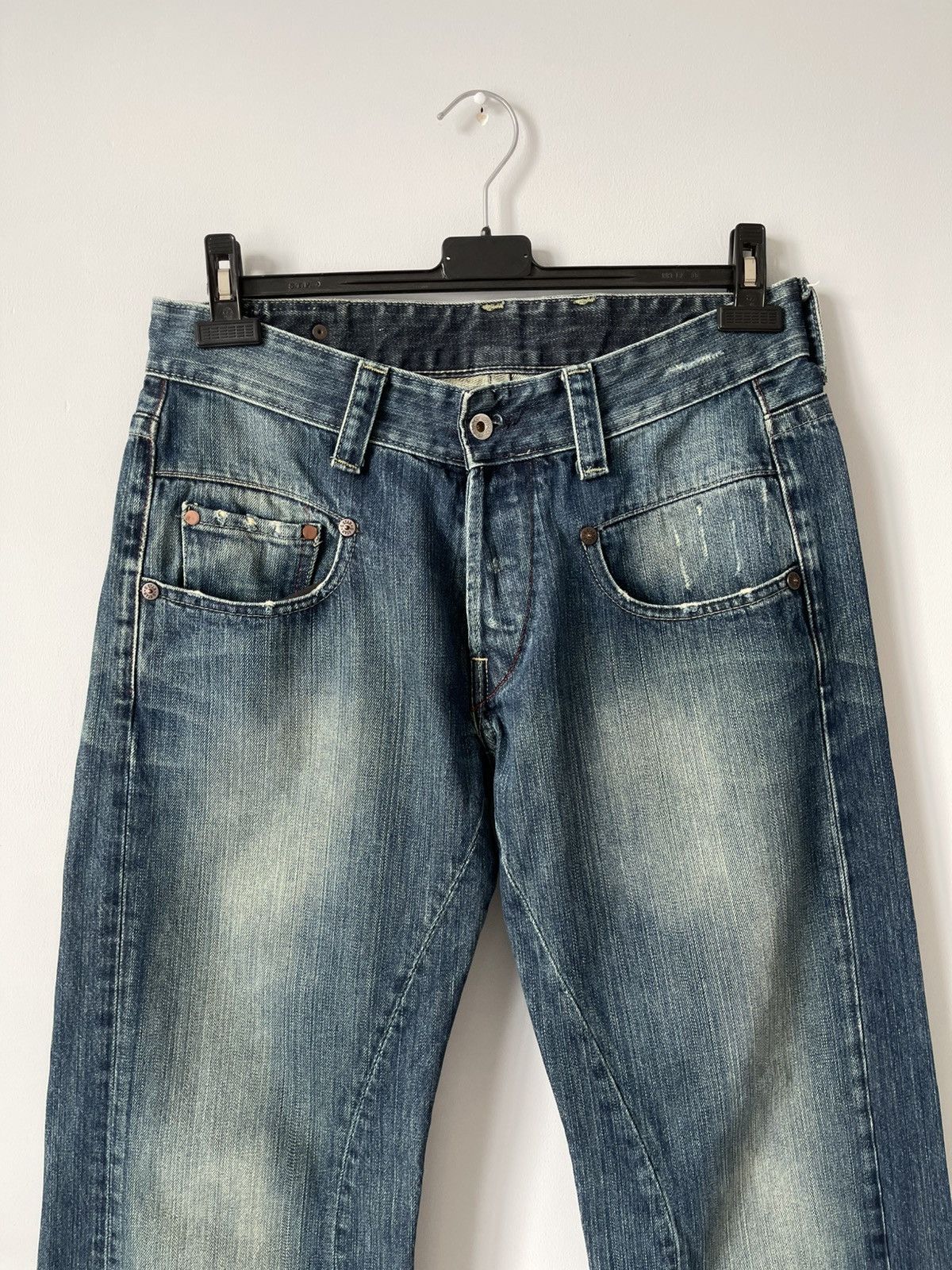 G-Star 90's Vintage G-Star Raw Buckle Back Dirty Wash Y2k Jeans Size US 32 / EU 48 - 3 Thumbnail
