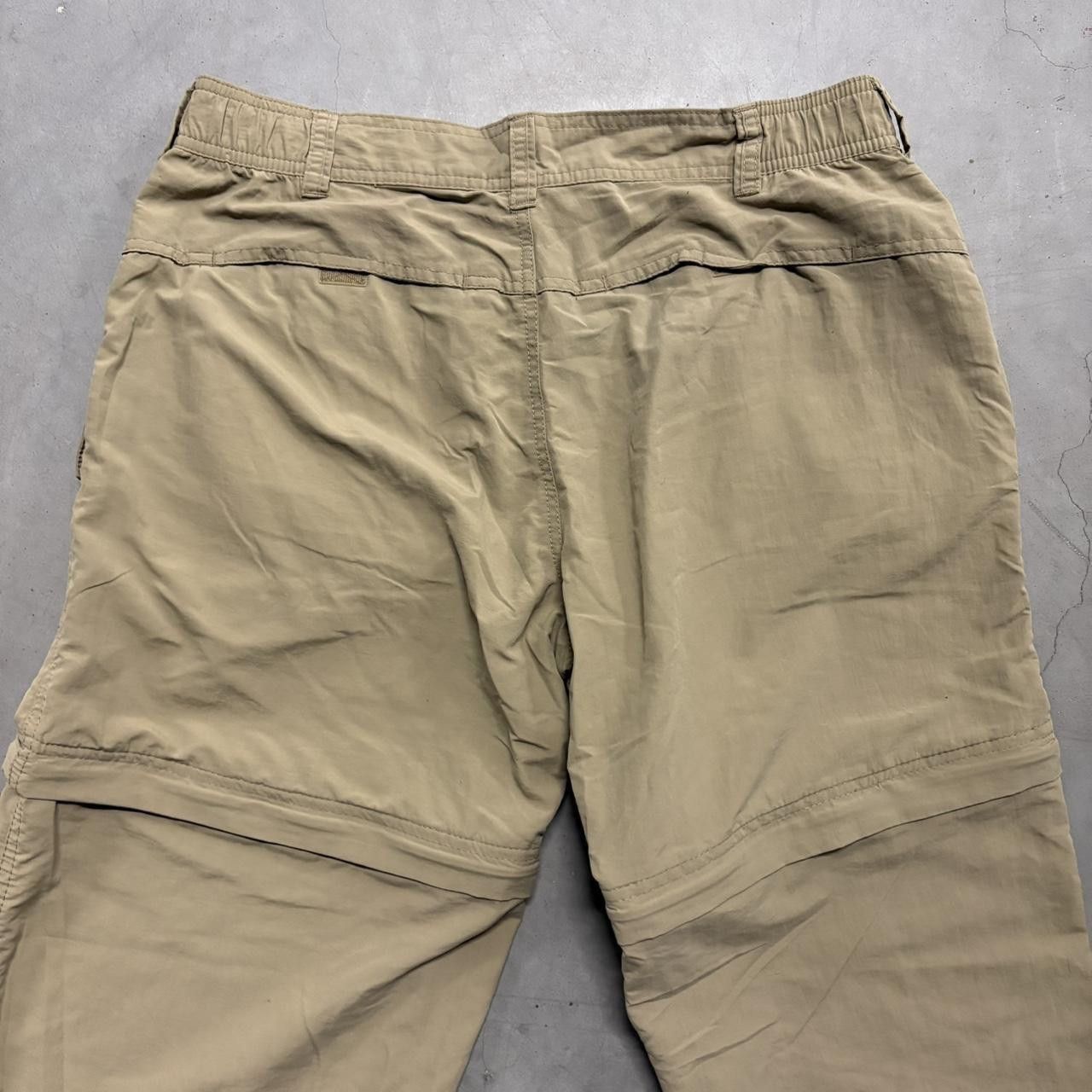 Vintage Vintage Y2K/2000s Baggy TrackPants Style Tan Cargo Pants with Zippers to become Shorts! Size US 34 / EU 50 - 5 Thumbnail