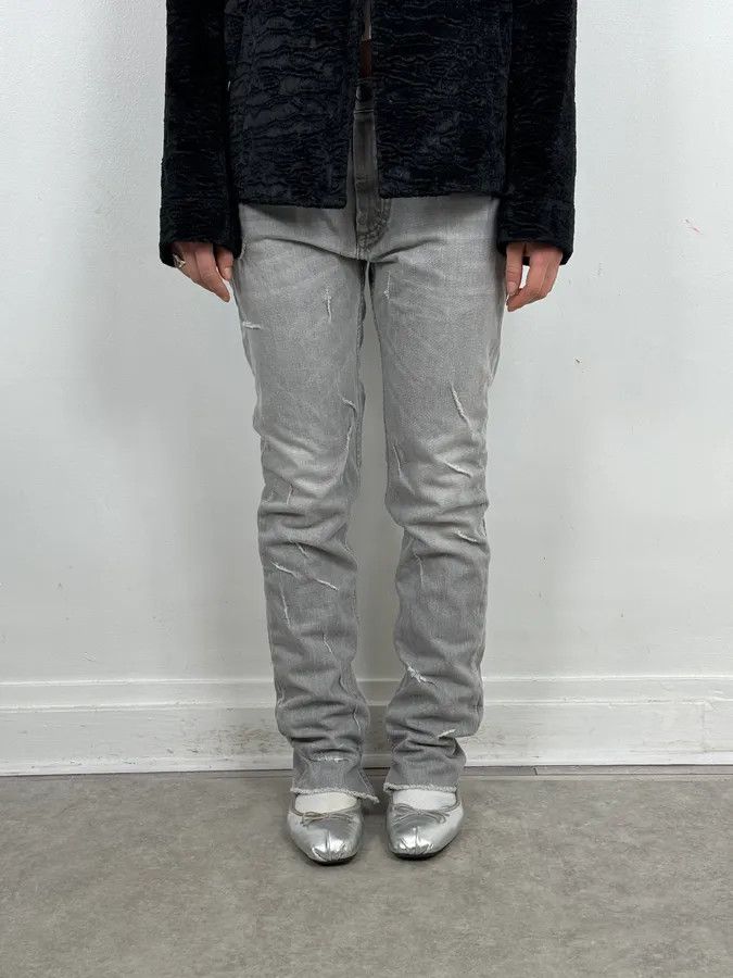Maison Margiela SS2017 Maison Margiela Grey Slim Distressed Denim Jeans Size 25" / US 0 / IT 36 - 2 Thumbnail