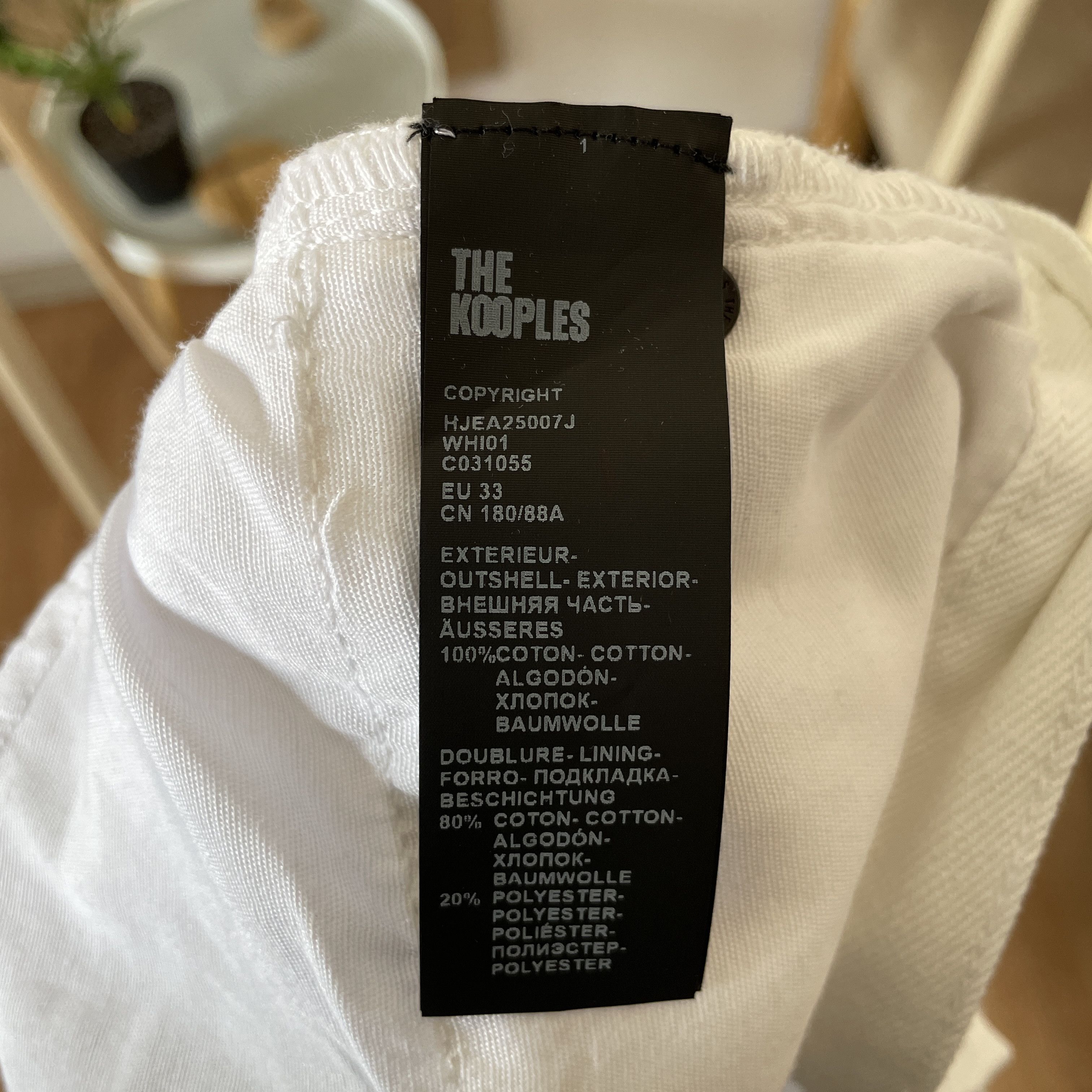 The Kooples The Kooples Straight Cropped White Denim Size 33 Size US 33 - 9 Thumbnail