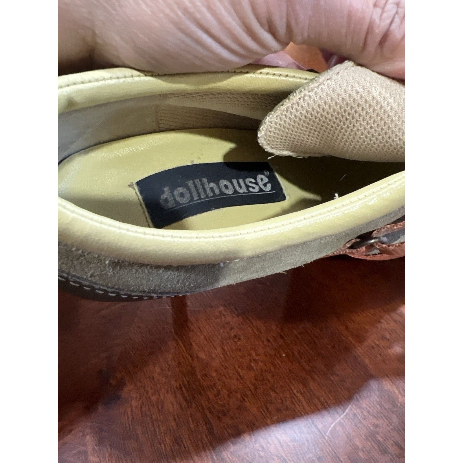 Vintage Y2K Dollhouse Olive Green Strap Retro Style “Brooke” Wedge B Size US 7.5 / IT 37.5 - 2 Thumbnail