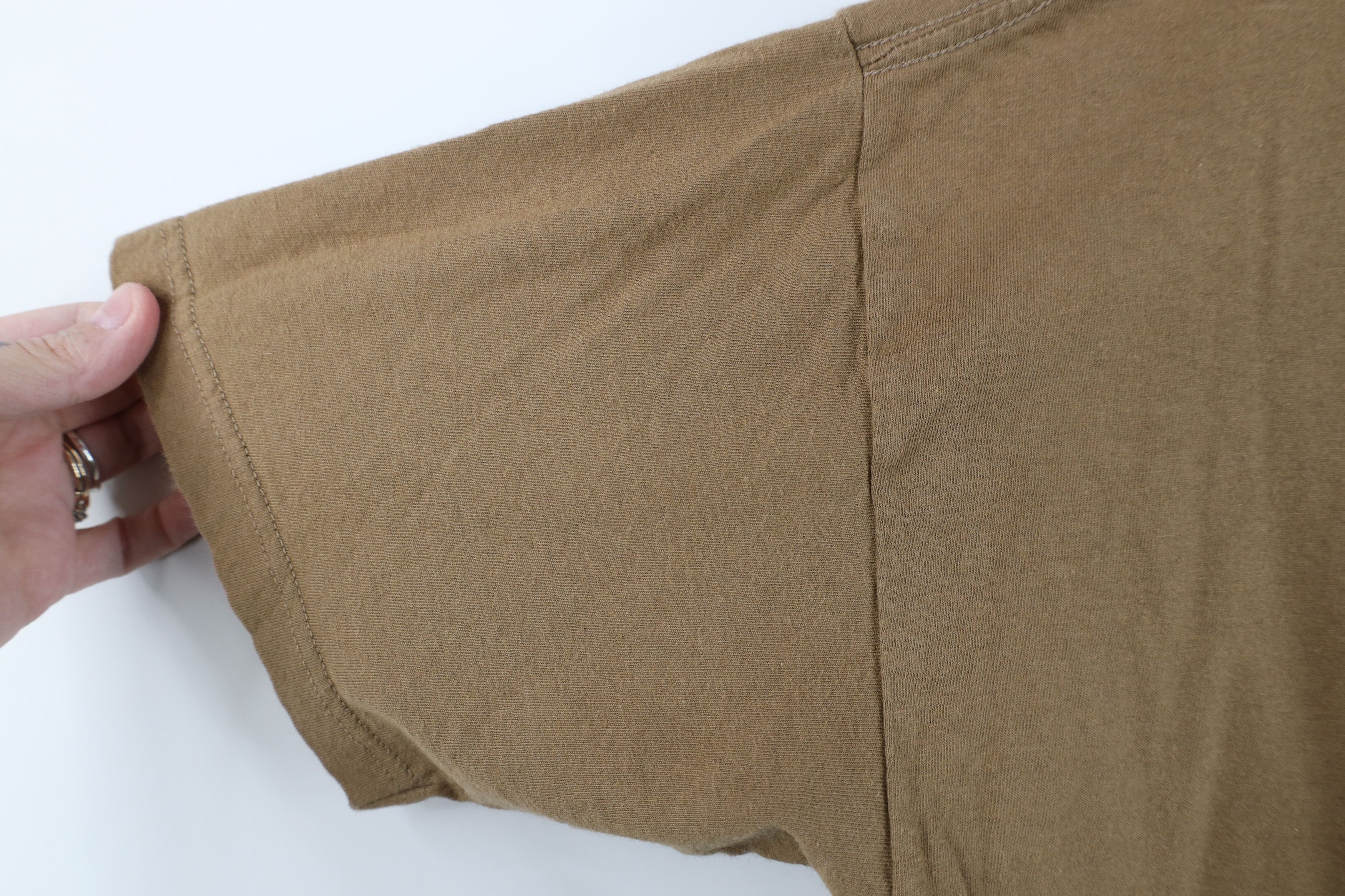 Vintage Vintage 90s Streetwear Blank Short Sleeve T-Shirt Brown USA Size US L / EU 52-54 / 3 - 7 Thumbnail