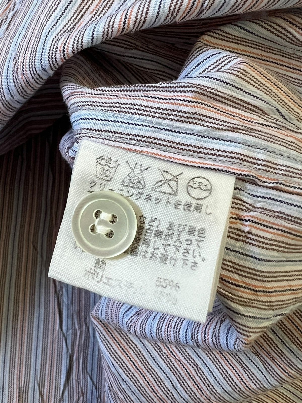 Issey Miyake Issey Miyake Main Line Wrinkle Processed Stripe Button Shirt Size US XL / EU 56 / 4 - 14 Thumbnail