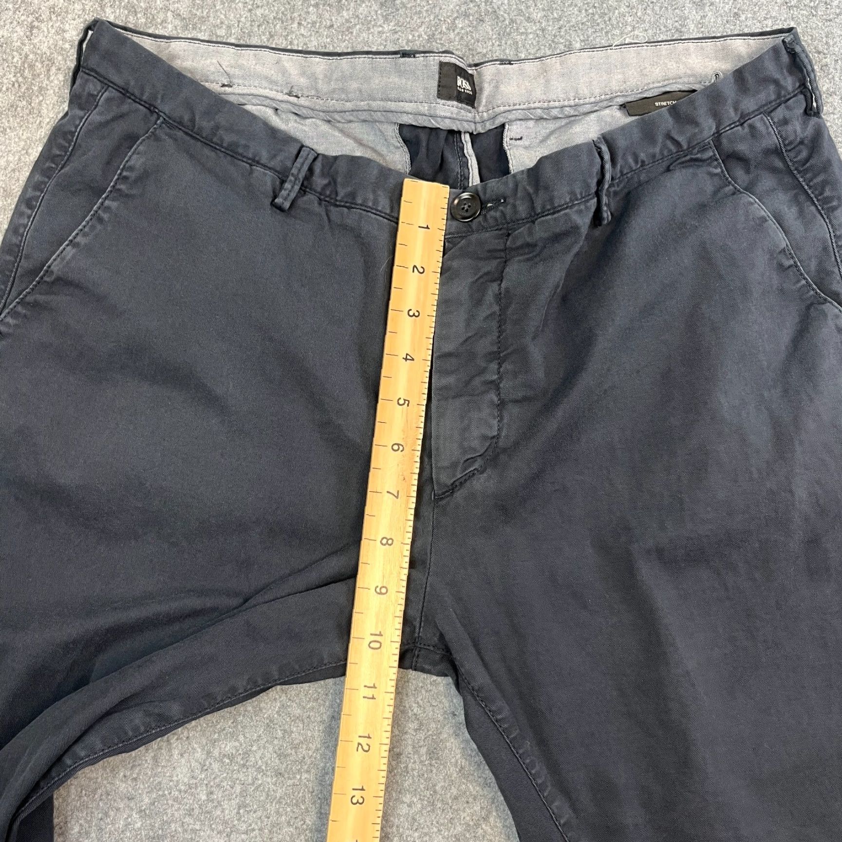Hugo Boss Hugo Boss Slim Trousers Chino Pants Mens Regular 36 Grey Cotton Elastane Tapered Front Pocket Stretch Size 36 Mens Clothes Size US 36 / EU 52 - 5 Thumbnail