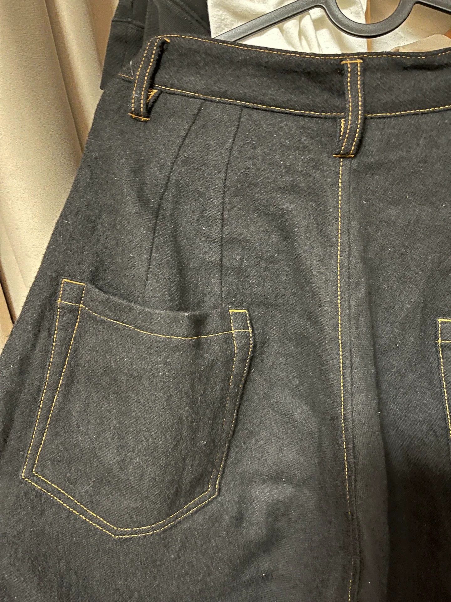 Yohji Yamamoto Yohji y's High-Waist Wide-Leg Wool Trousers Size 1 9/10 Size 26" / US 2 / IT 38 - 6 Thumbnail
