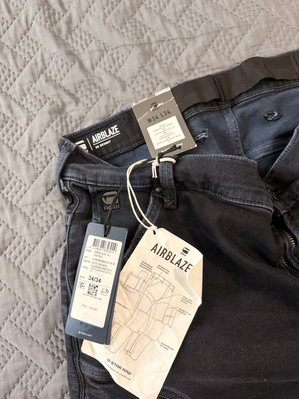 G-Star G-Star Raw Airblaze Jeans Size US 34 / EU 50 - 2 Thumbnail