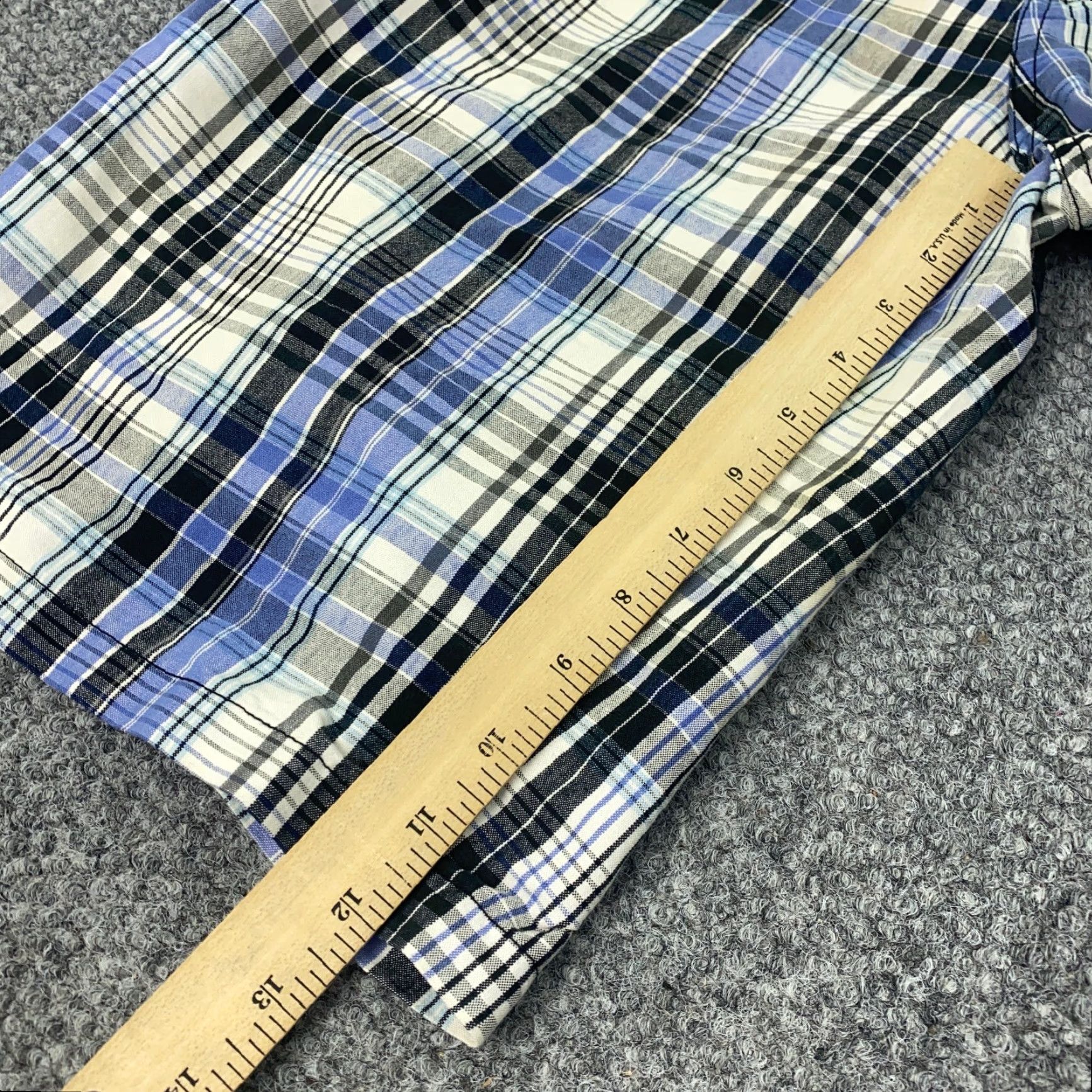 Southpole Southpole Plaid Bermuda Shorts Mens Size 34 Blue 12" Inseam Y2K Skater Grunge Size US 34 / EU 50 - 4 Thumbnail