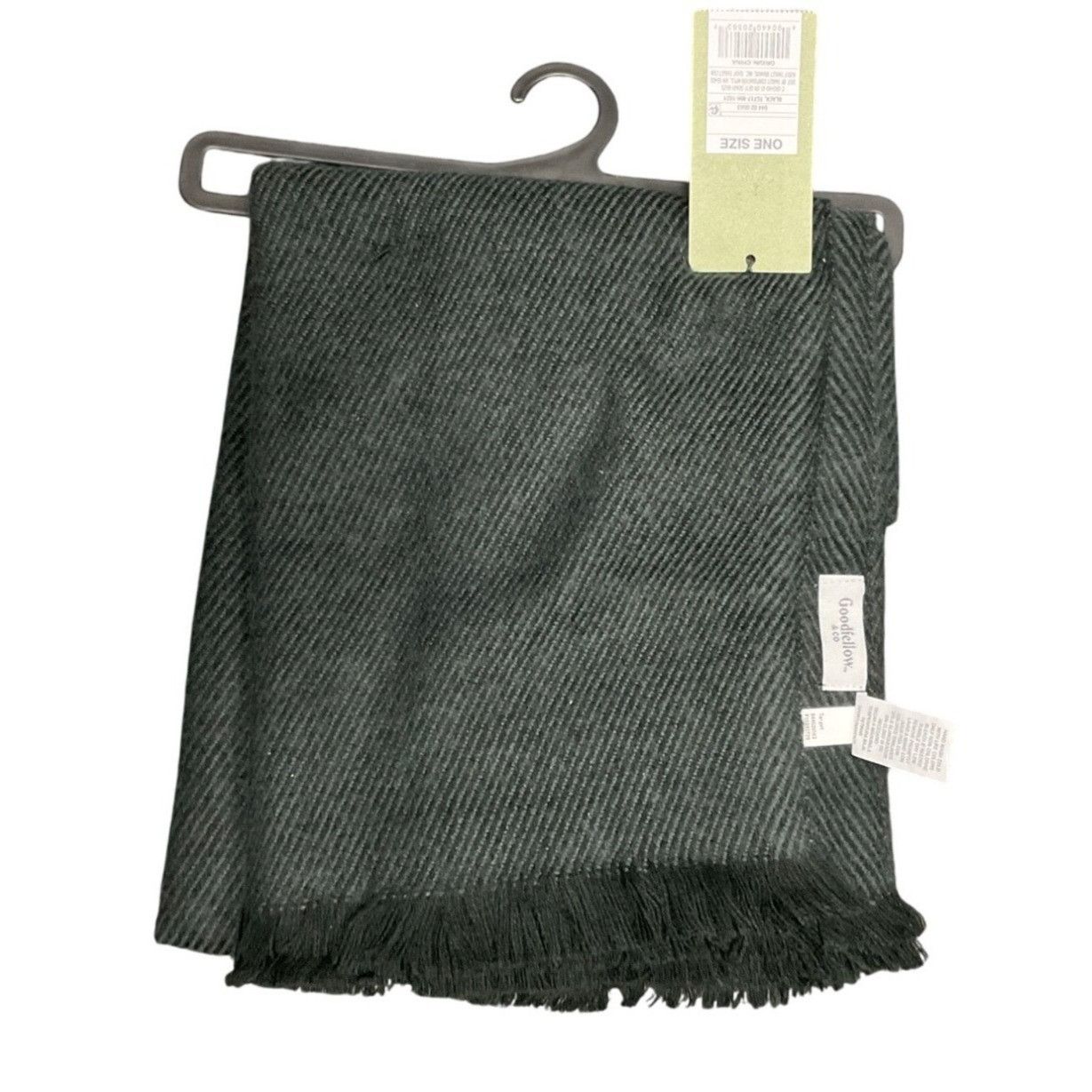 Other Goodfellow & Co Herringbone Twill Dark Green Scarf With Frin Size ONE SIZE - 1 Thumbnail