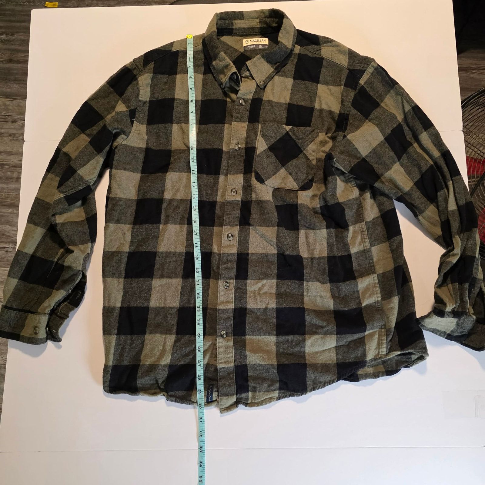 Other Magellan Outdoors Flannel XL Classic Green / Black Plaid Size US XL / EU 56 / 4 - 1 Thumbnail