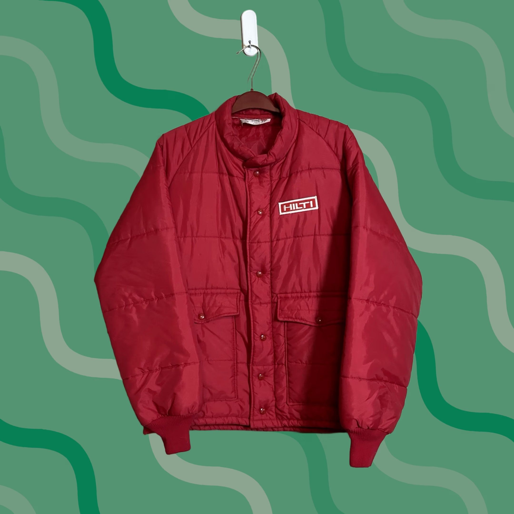 Vintage VINTAGE King Louie Pro Fit Hilti Puffer Jacket Men L Red Full Zip 80s 90s Outdoor Style Carded A629 Size US L / EU 52-54 / 3 - 1 Thumbnail