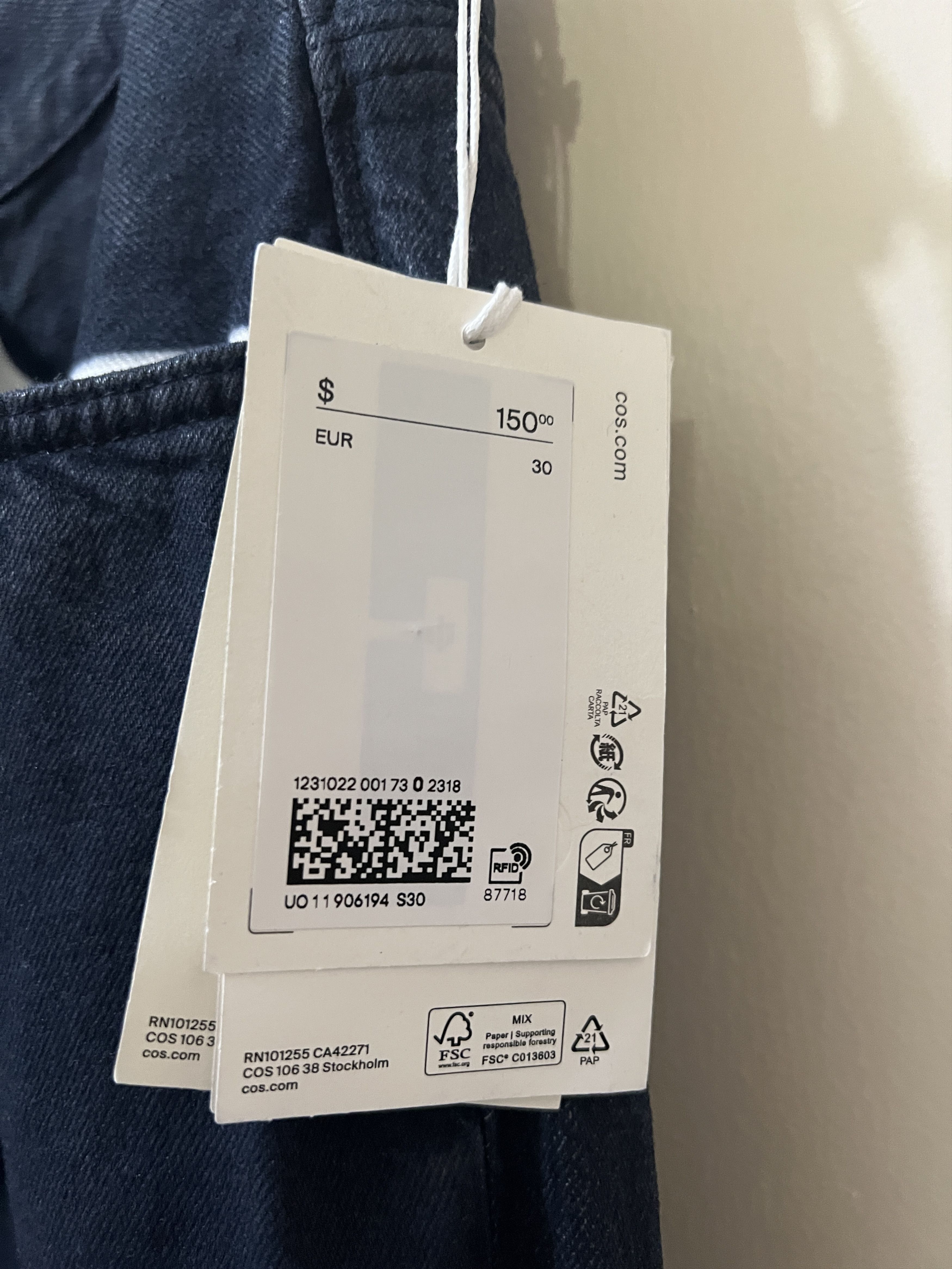 Cos COS VOLUME sprayed wide leg jeans Size US 30 / EU 46 - 12 Thumbnail